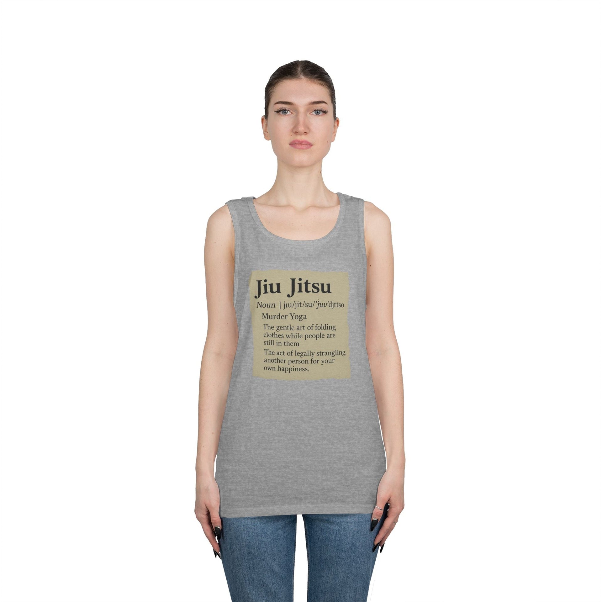 Jiu Jitsu Definition Tank Top | Unisex Heavy Cotton Tank | Martial Arts Apparel, Workout Gear, Fitness Gift, Summer Wear