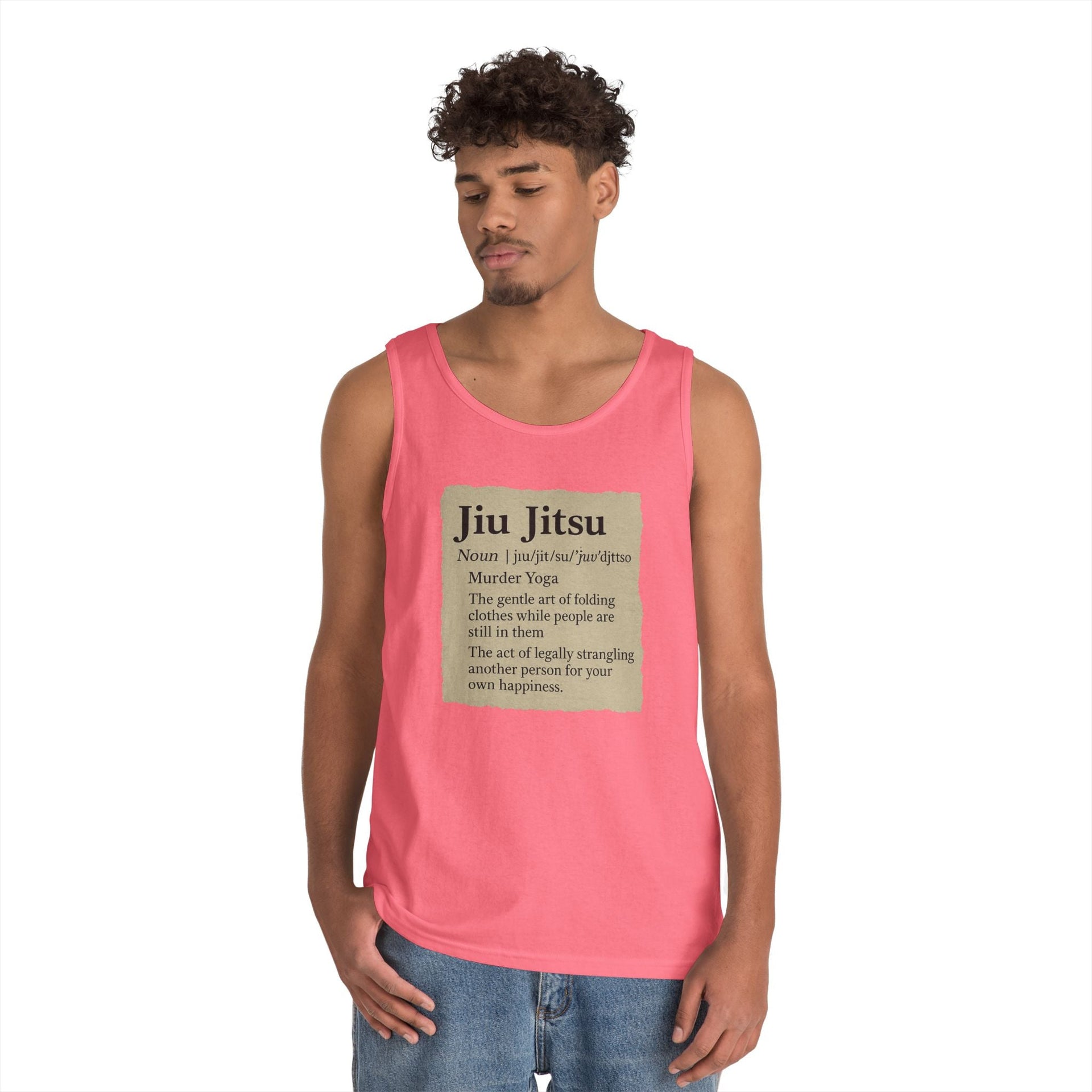 Jiu Jitsu Definition Tank Top | Unisex Heavy Cotton Tank | Martial Arts Apparel, Workout Gear, Fitness Gift, Summer Wear