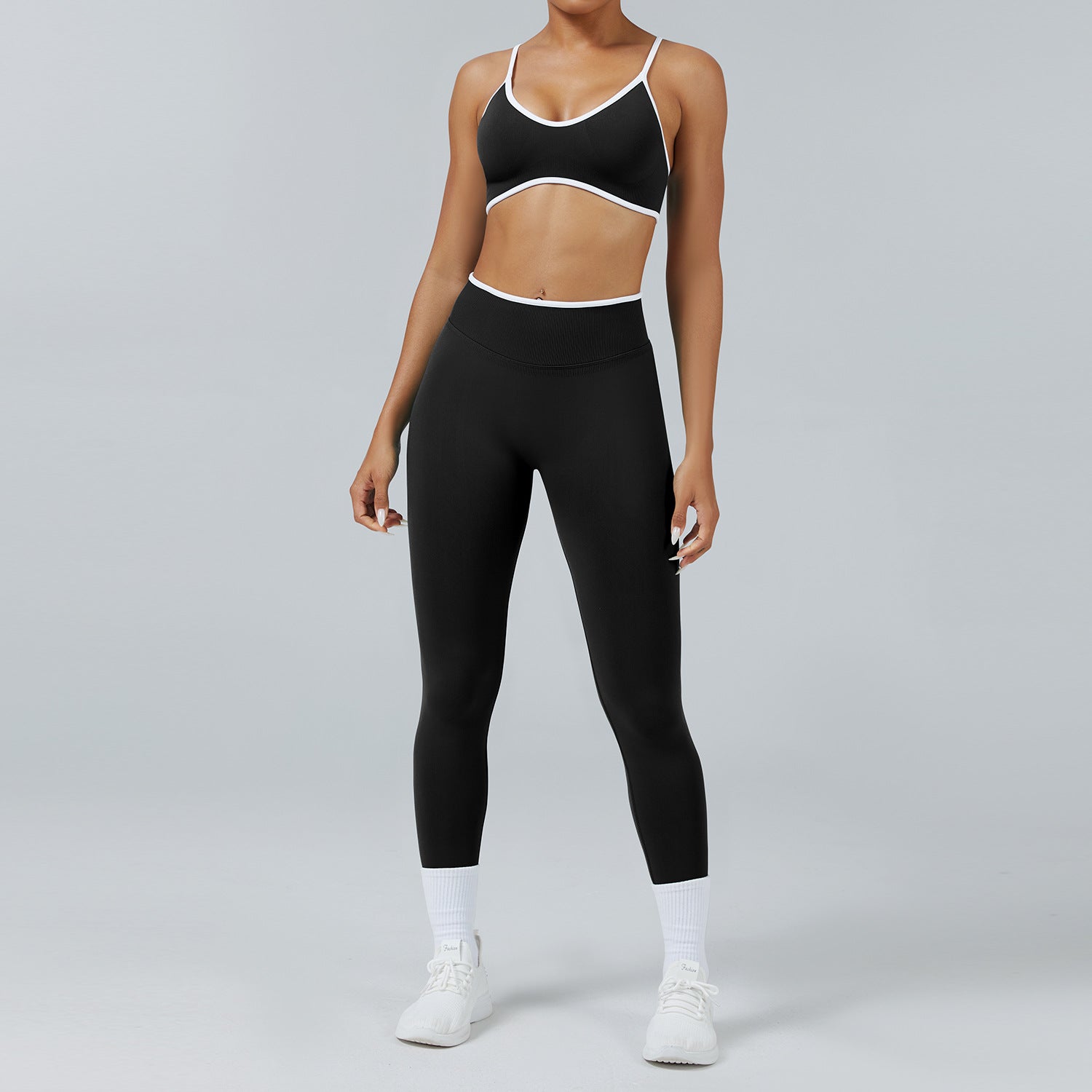 Seamless Back Support Quick Dry Running Yoga Fitness Apparel Set