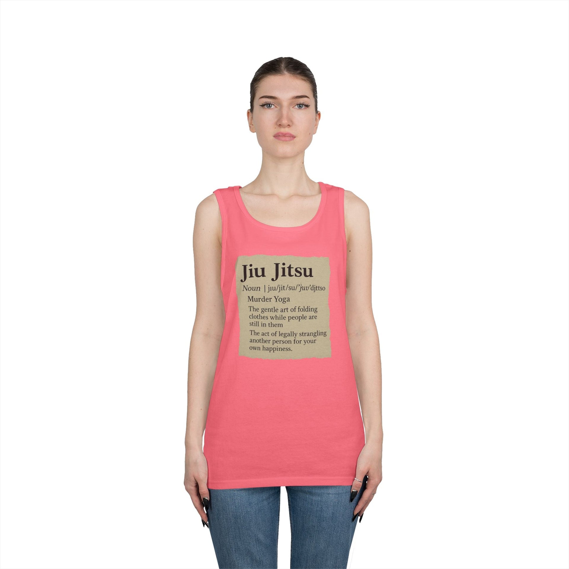 Jiu Jitsu Definition Tank Top | Unisex Heavy Cotton Tank | Martial Arts Apparel, Workout Gear, Fitness Gift, Summer Wear