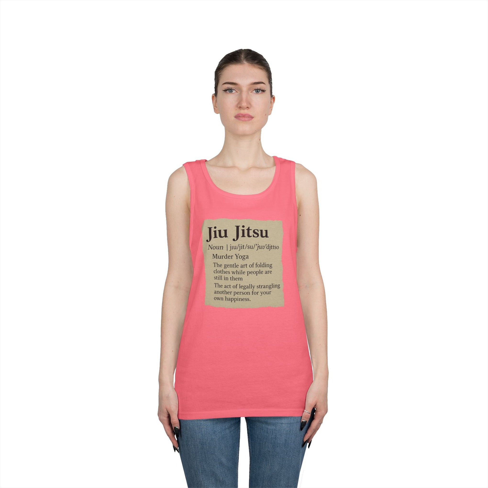 Jiu Jitsu Definition Tank Top | Unisex Heavy Cotton Tank | Martial Arts Apparel, Workout Gear, Fitness Gift, Summer Wear
