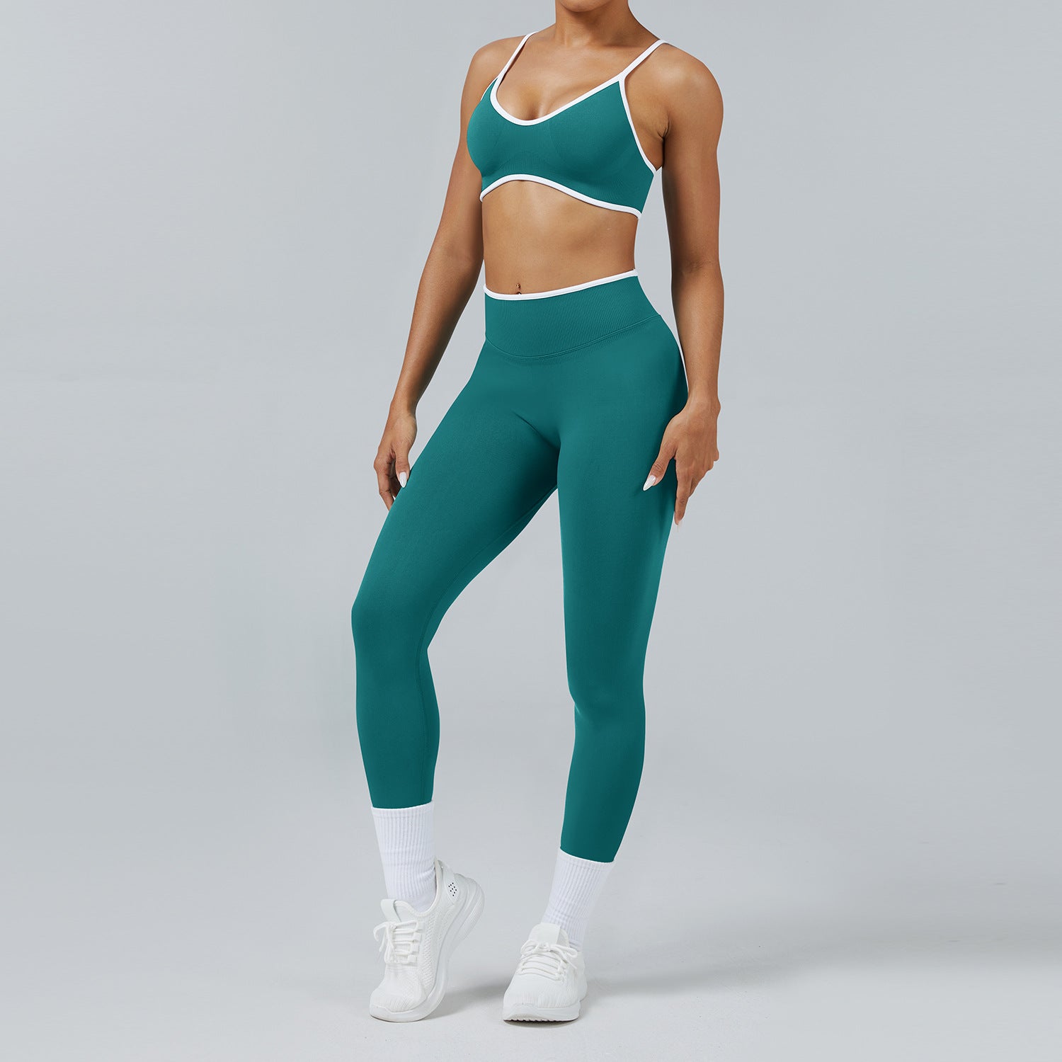 Seamless Back Support Quick Dry Running Yoga Fitness Apparel Set