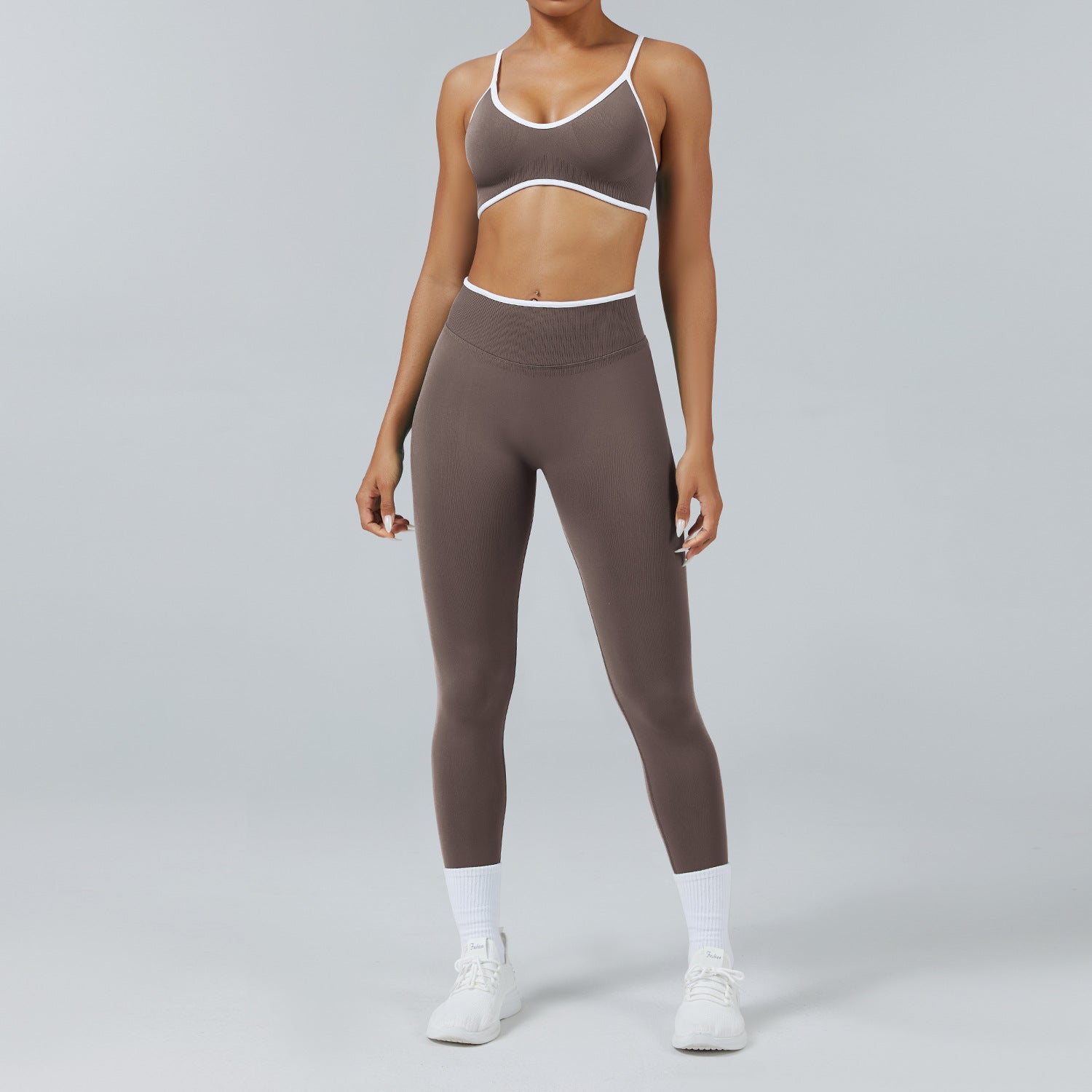 Seamless Back Support Quick Dry Running Yoga Fitness Apparel Set