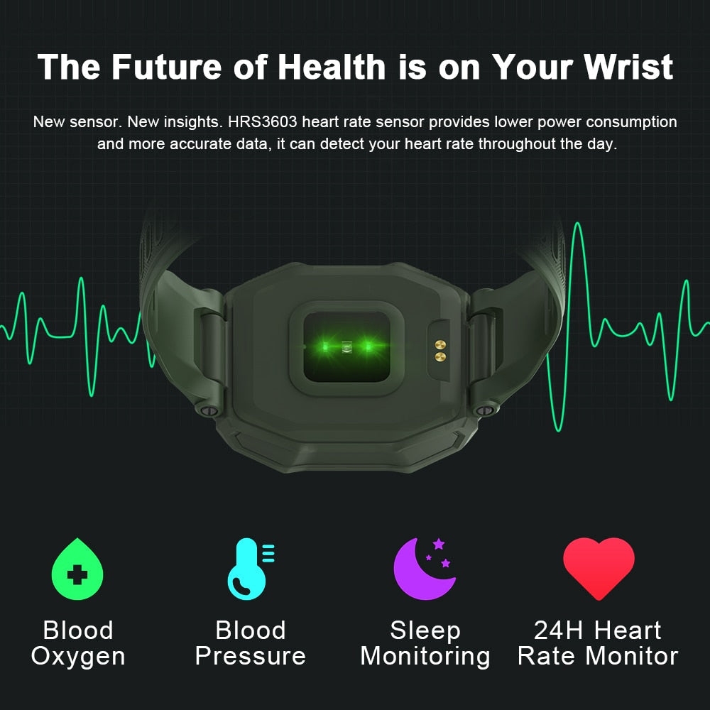 ROCK Rugged Smart Watch Outdoor Waterproof Fitness Tracker