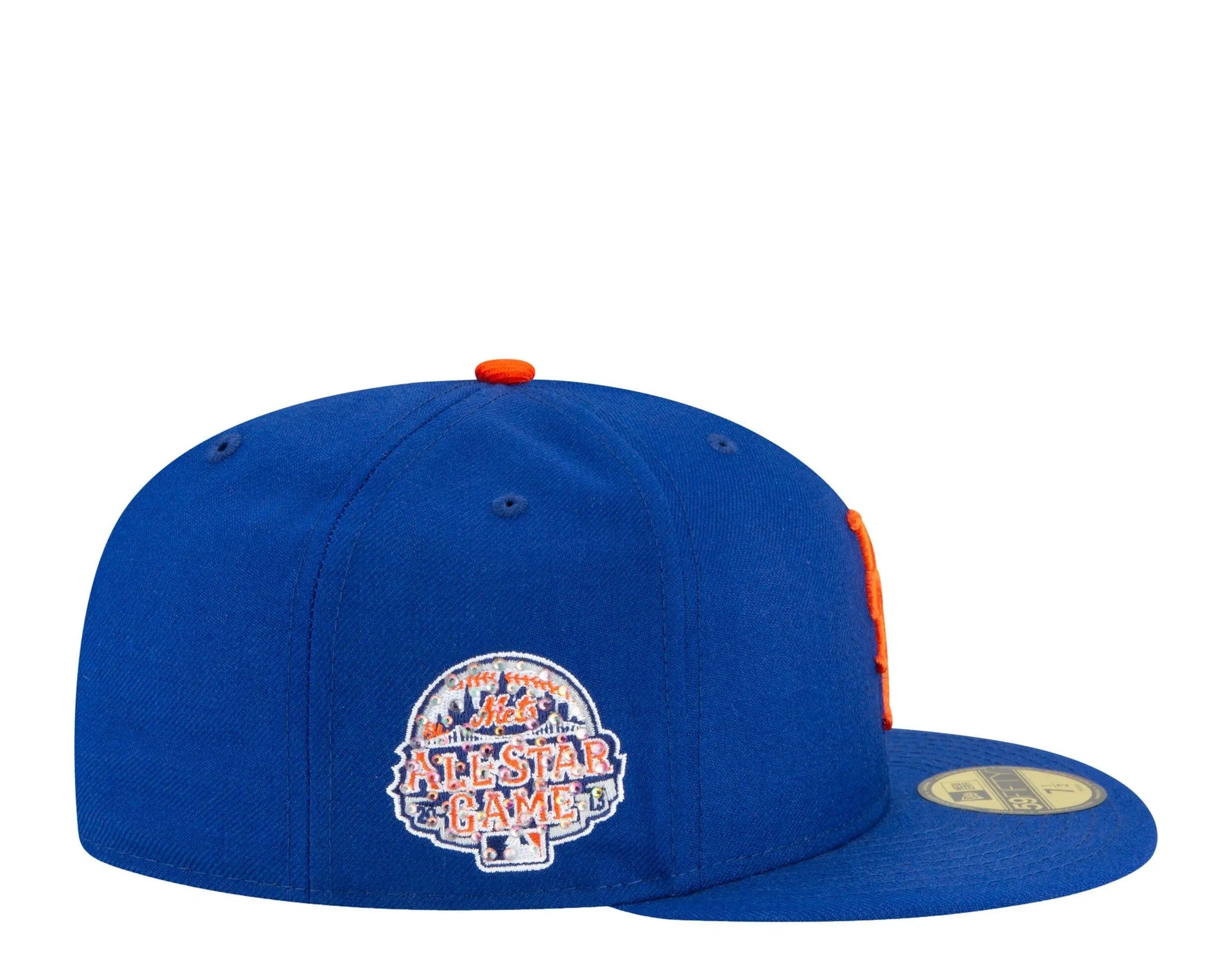 New Era 59Fifty Men New York Mets Icy 2013 ASG Side Patch Fitted Hat Royal/Baby Blue