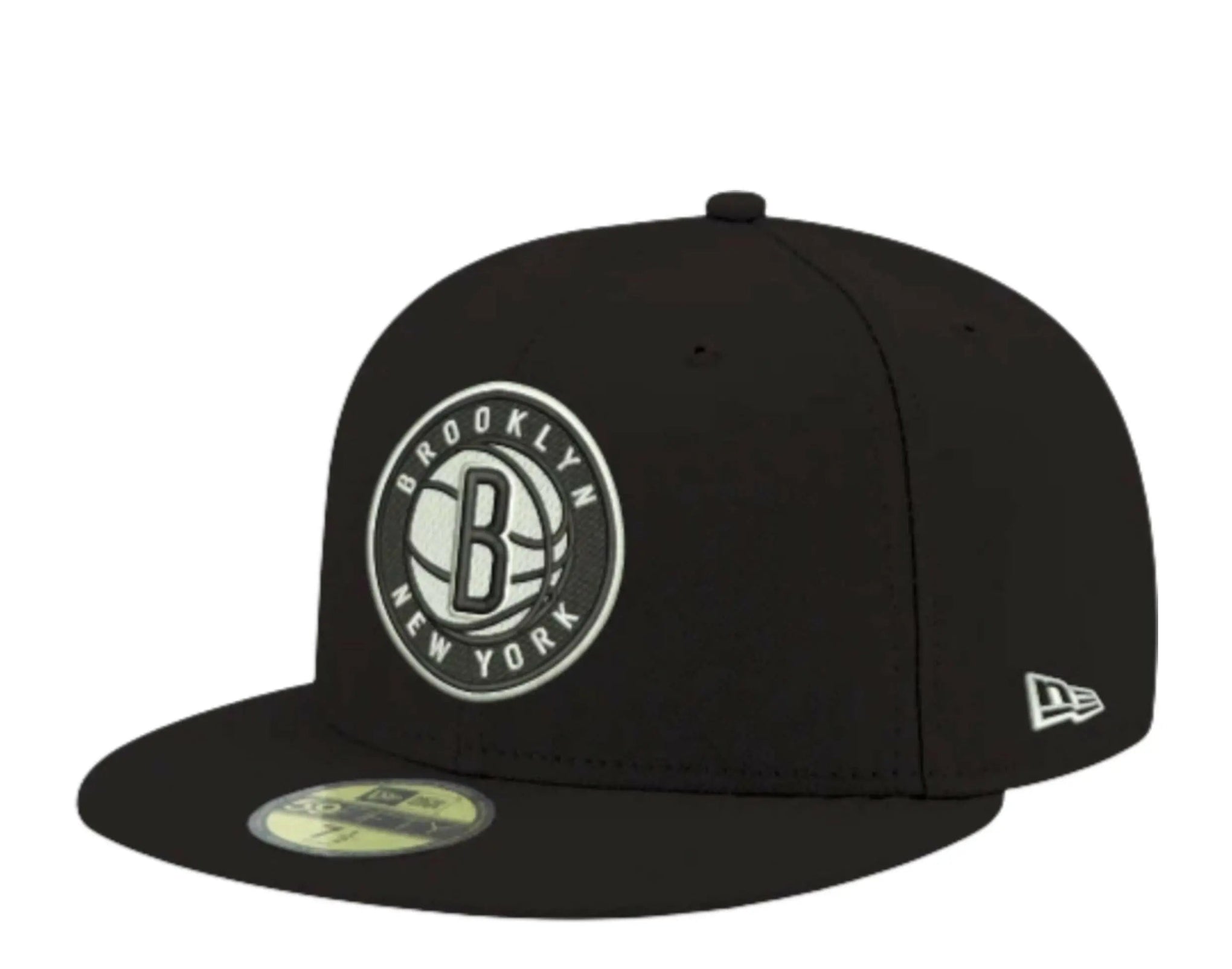 New Era 59Fifty Men Brooklyn Nets Fitted Hat Black/White