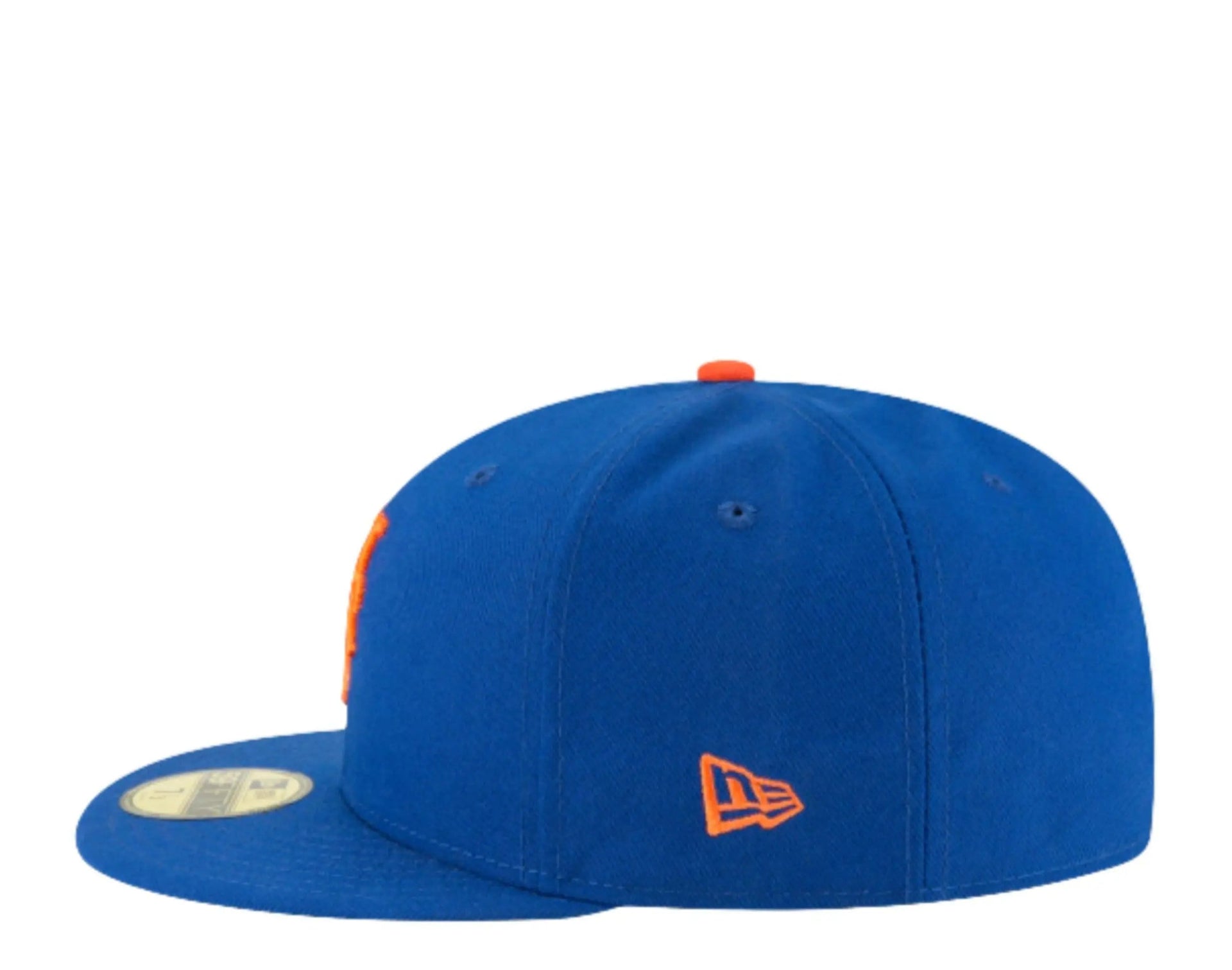 New Era 59Fifty Men New York Mets Authentic Collection Fitted Hat Royal/Orange