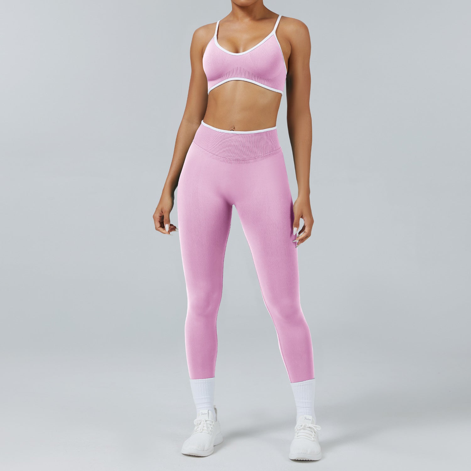 Seamless Back Support Quick Dry Running Yoga Fitness Apparel Set