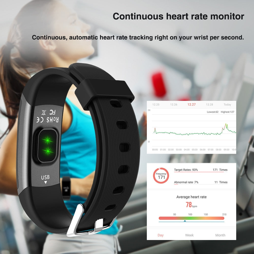 GT101 Waterproof Smart Watch Fitness Tracker Heart Rate Monitor