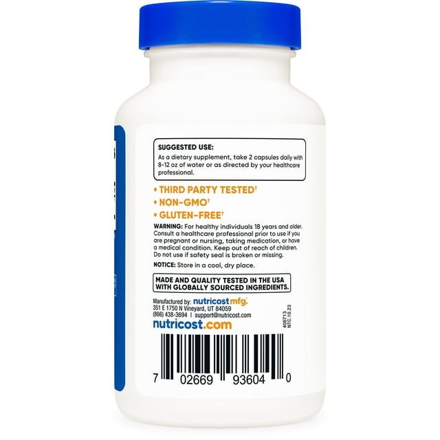 Alpha GPC Supplement 600mg, 120 Capsules, 300mg Per Capsule