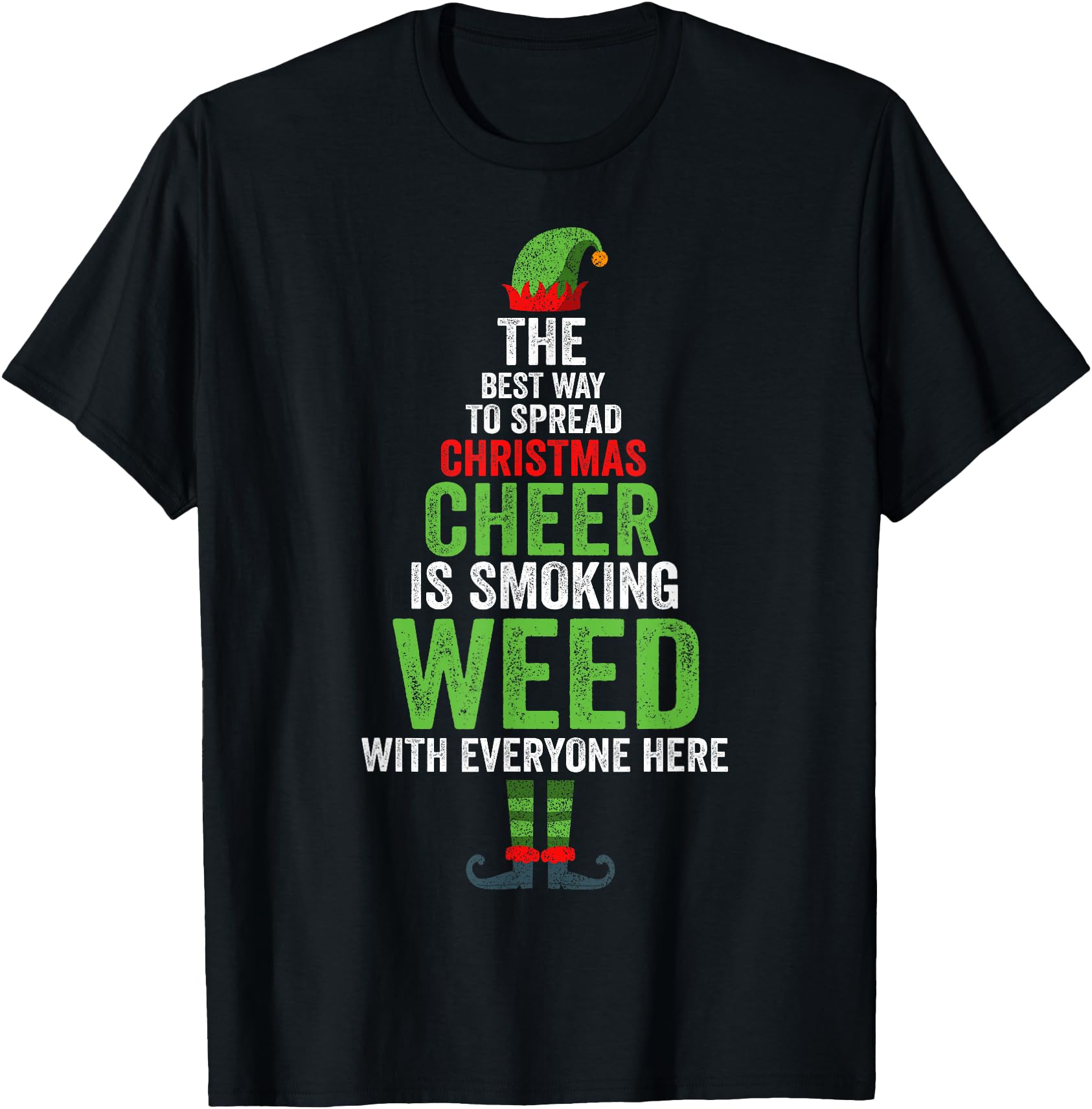 Weed Christmas Men Apparel Funny Marijuana Pot Leaf Cannabis