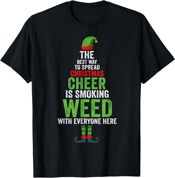 Weed Christmas Men Apparel Funny Marijuana Pot Leaf Cannabis