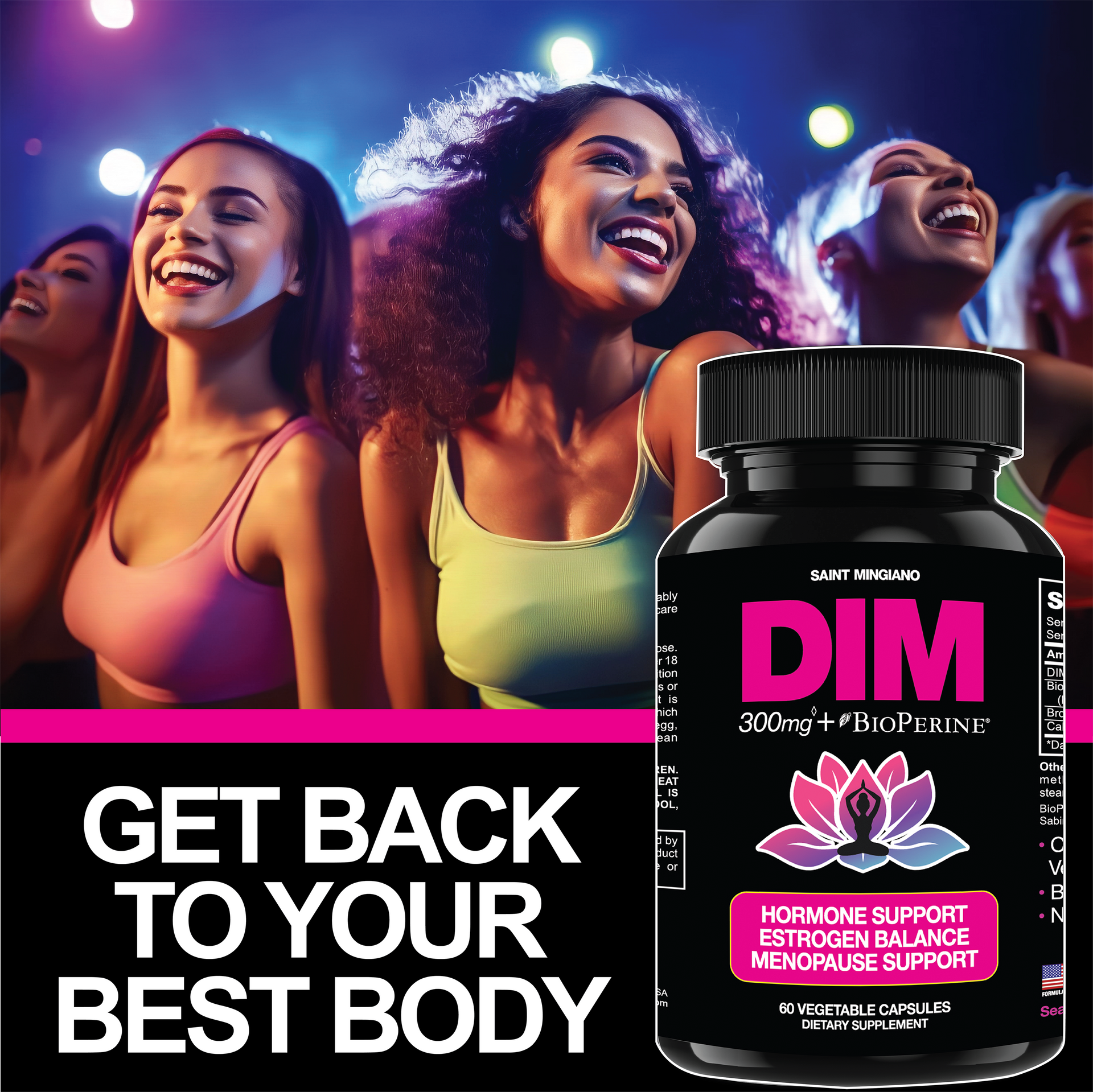 DIM Supplement 300mg Hormone Estrogen Menopause Balance Support