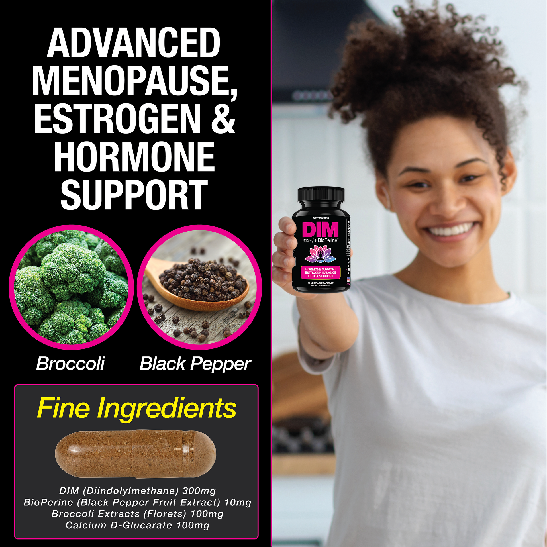 DIM Supplement 300mg Hormone Estrogen Menopause Balance Support