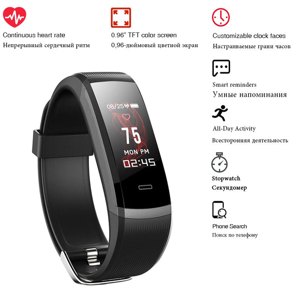 GT101 Waterproof Smart Watch Fitness Tracker Heart Rate Monitor