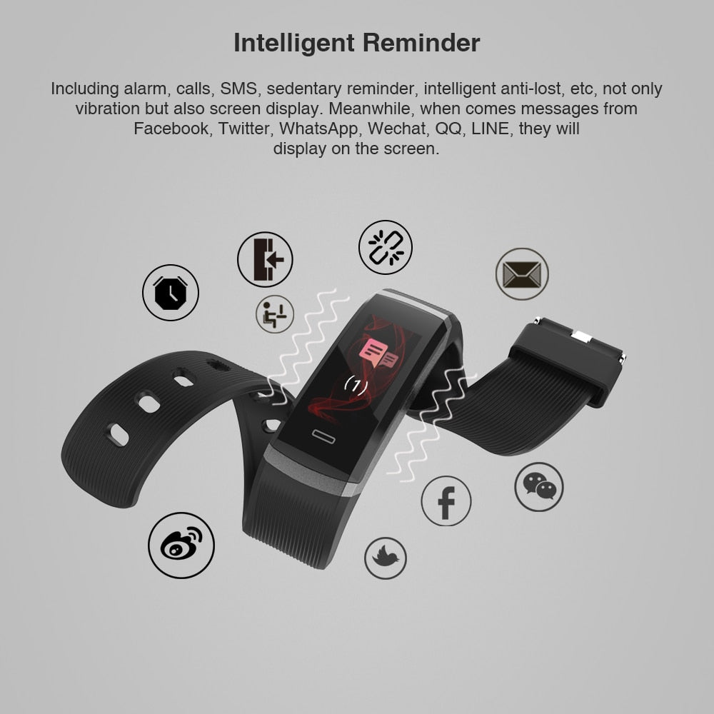 GT101 Waterproof Smart Watch Fitness Tracker Heart Rate Monitor