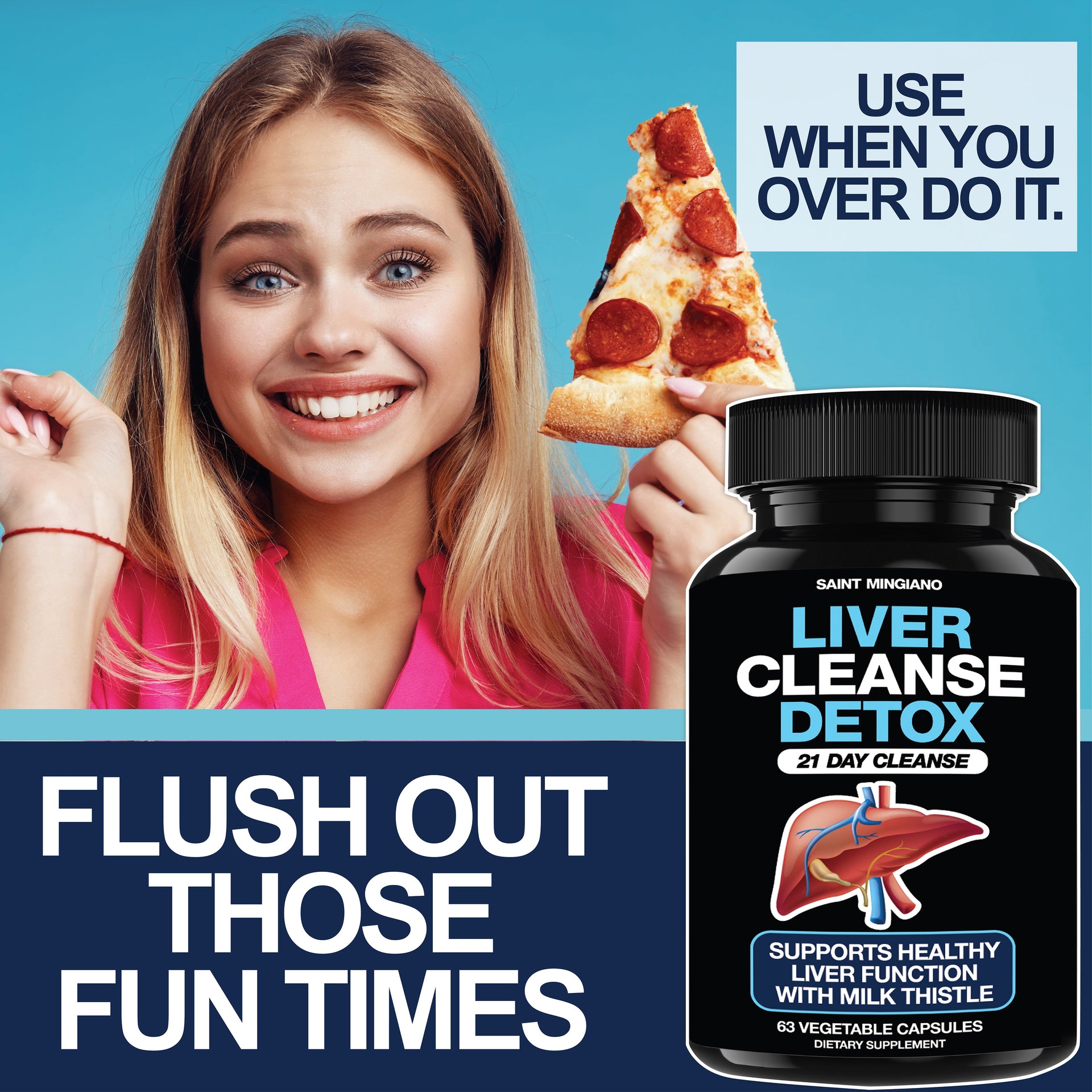 Liver Cleanse Detox Repair Natural Milk Thistle Support Supplement