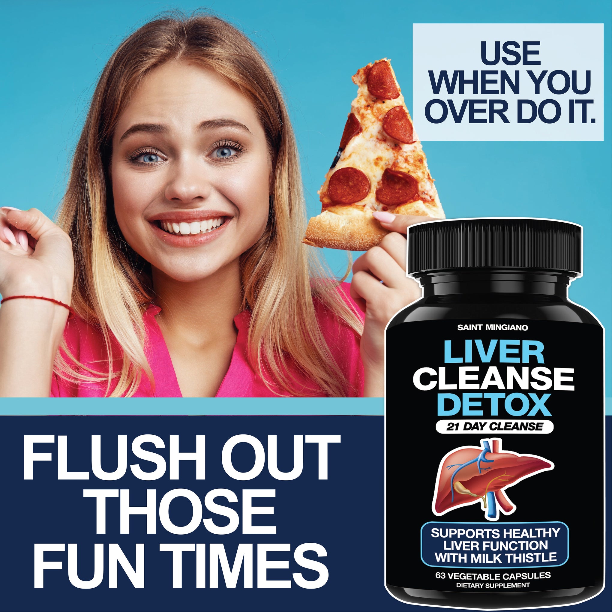 Liver Cleanse Detox Repair Natural Milk Thistle Support Supplement