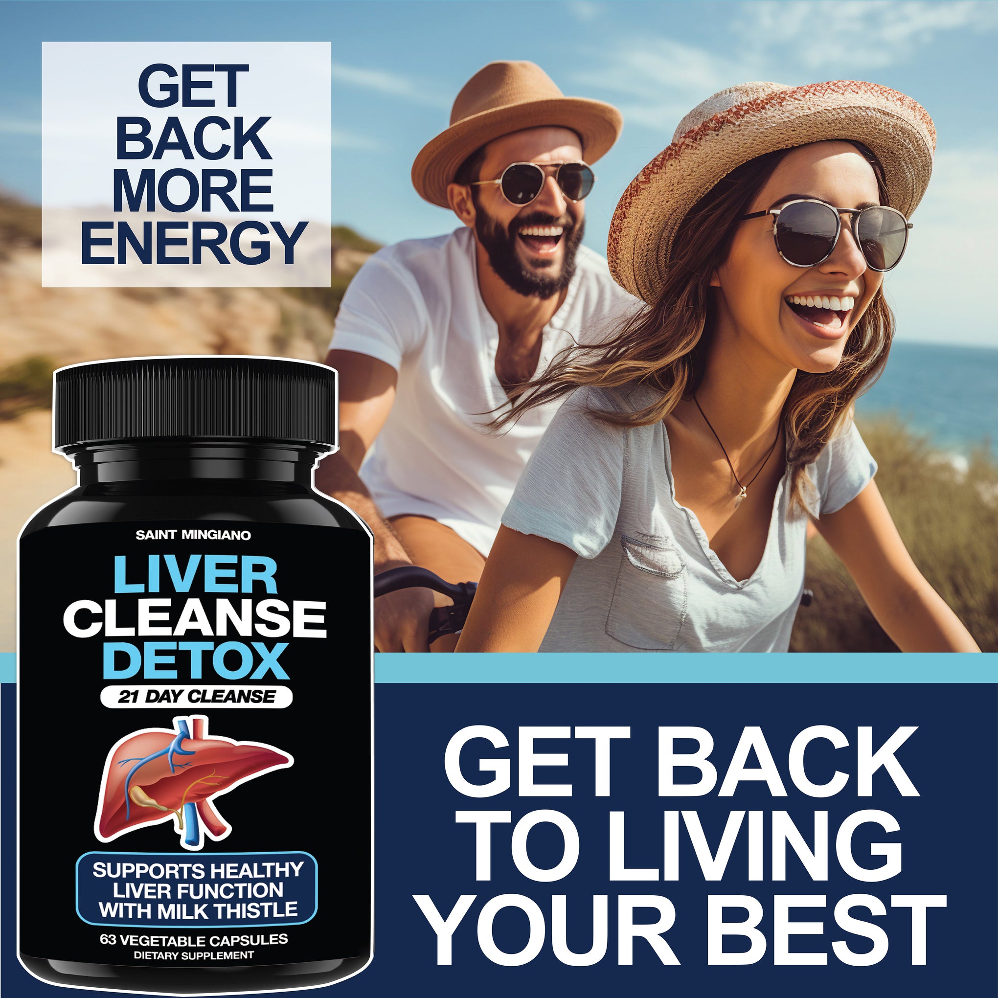 Liver Cleanse Detox Repair Natural Milk Thistle Support Supplement