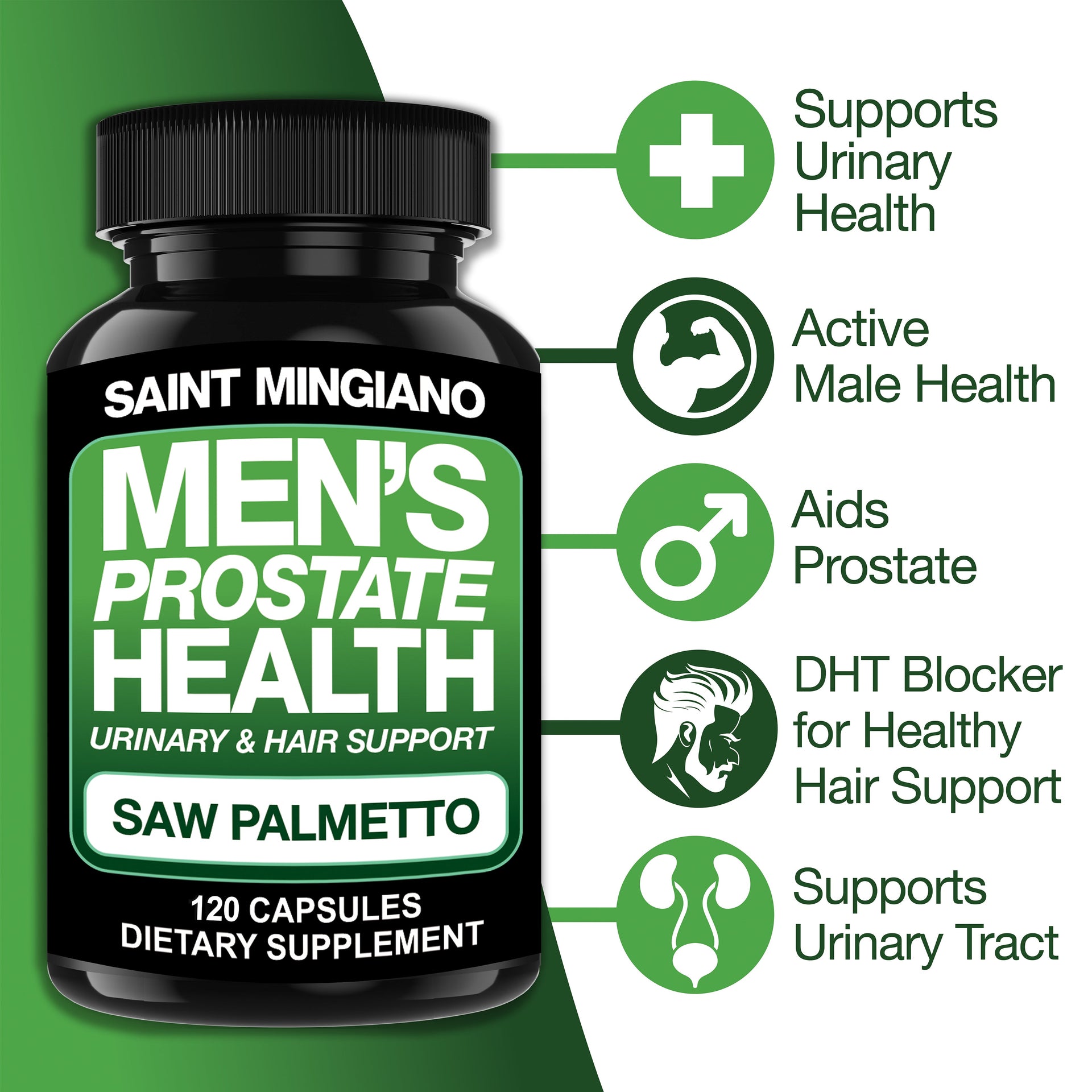 Men's Prostate Health Supplement Saw Palmetto Advanced Support Capsules