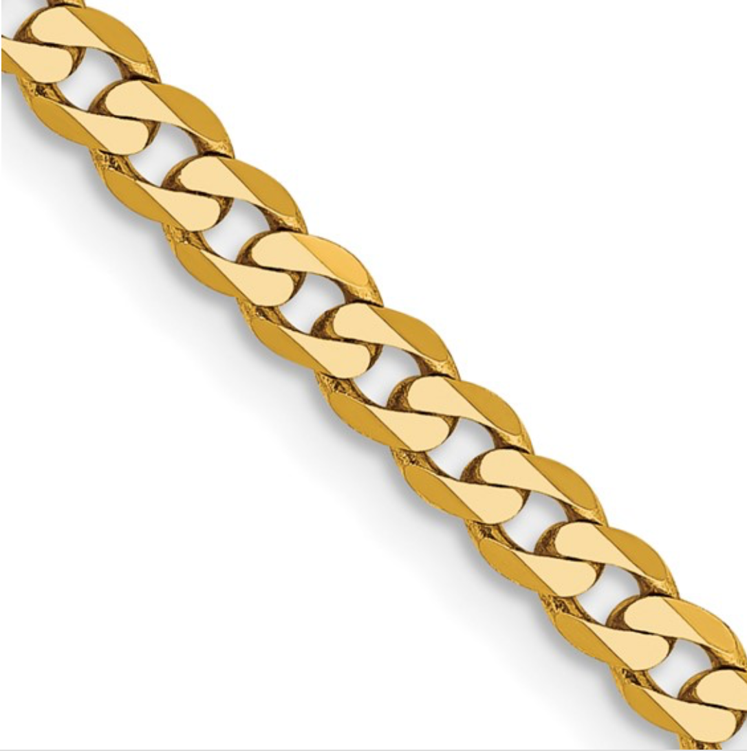 Flat Beveled Curb Chain