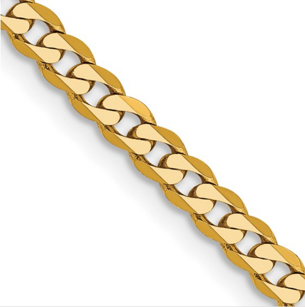 Flat Beveled Curb Chain