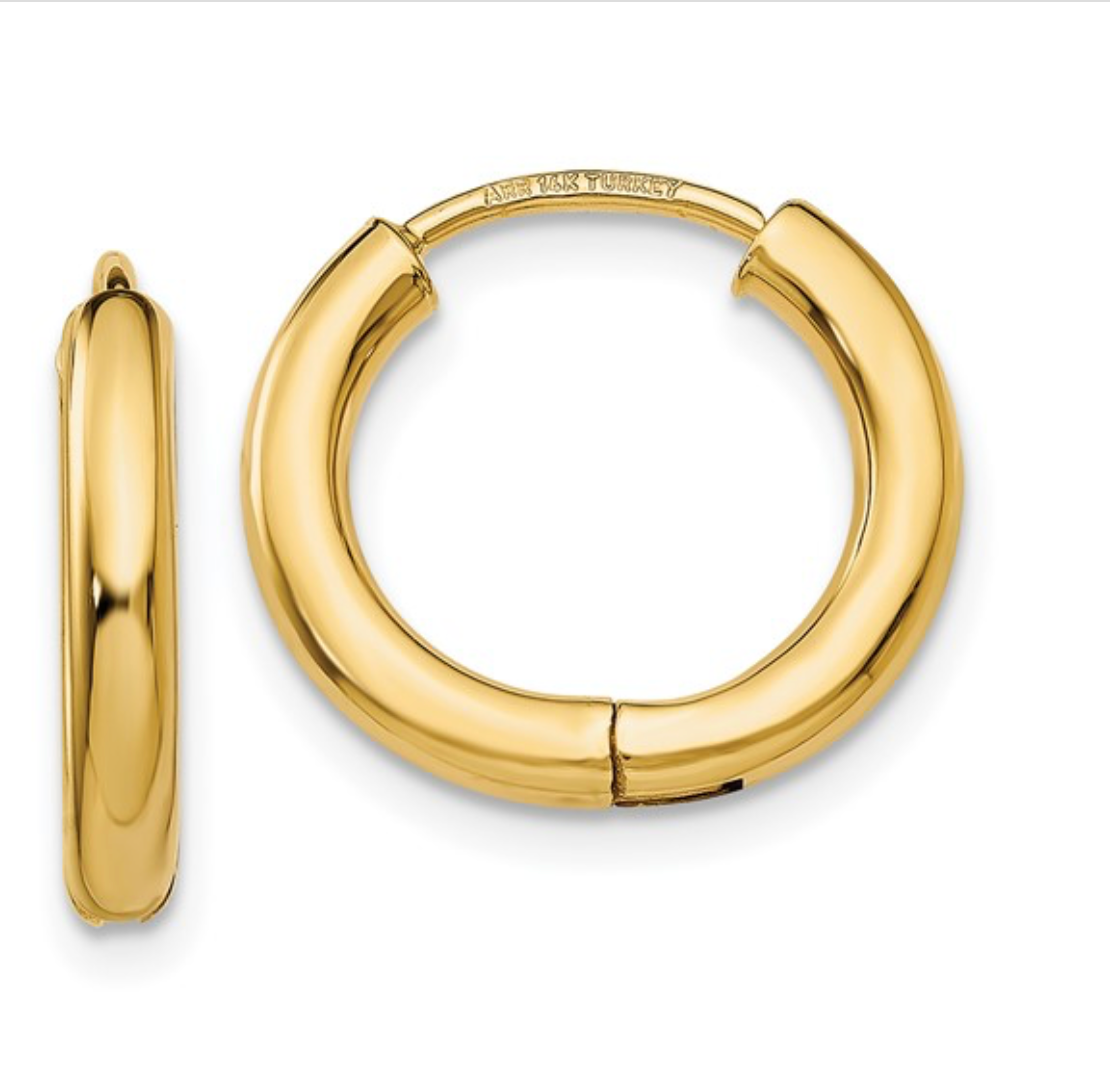 Gold Hinged Hoop Earring