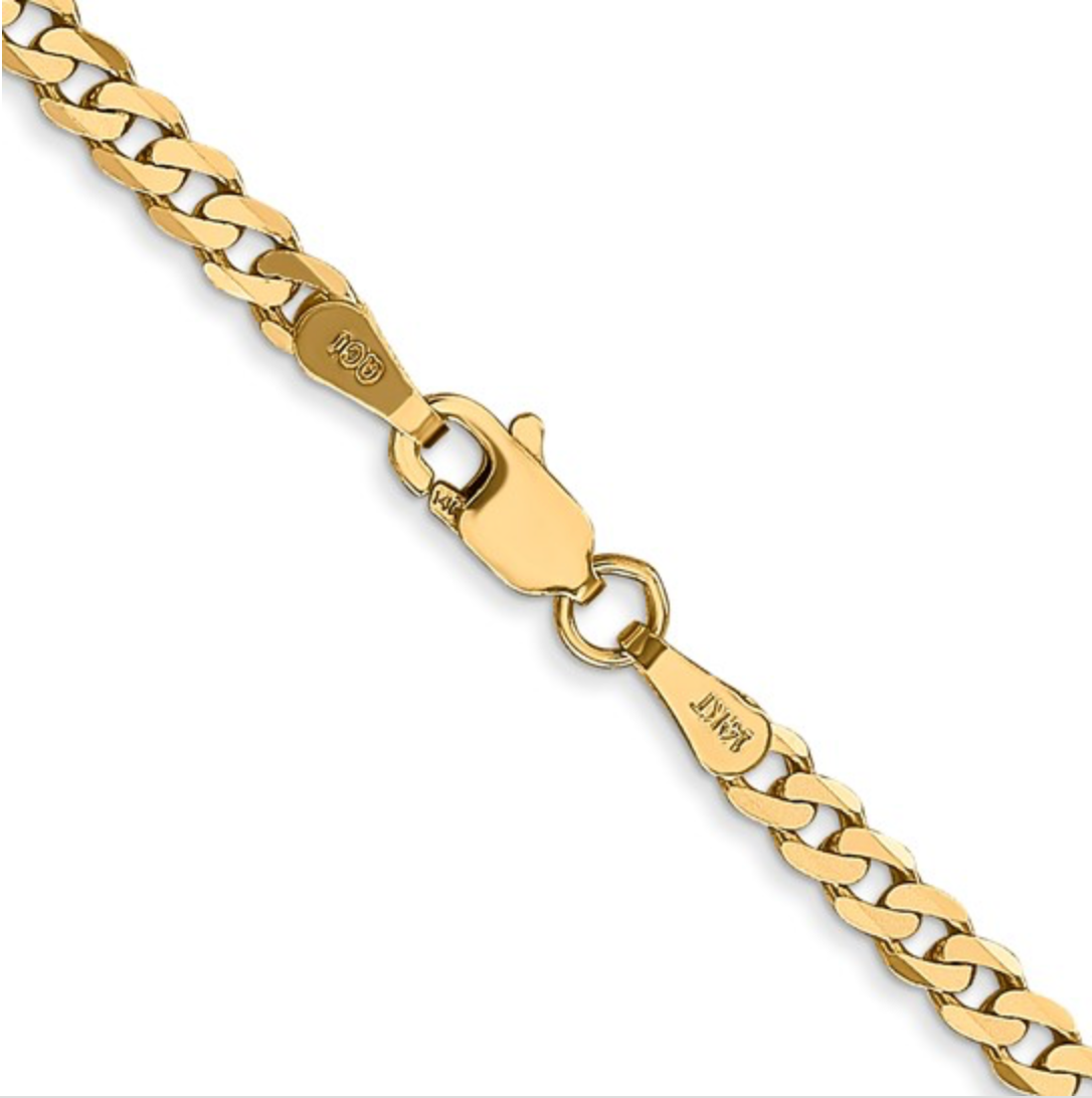 Flat Beveled Curb Chain