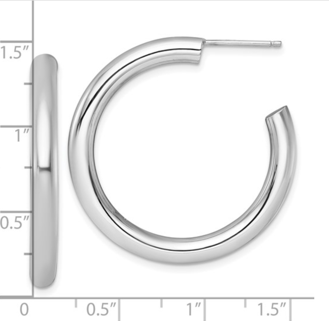 Gold Polished C-hoop Earring