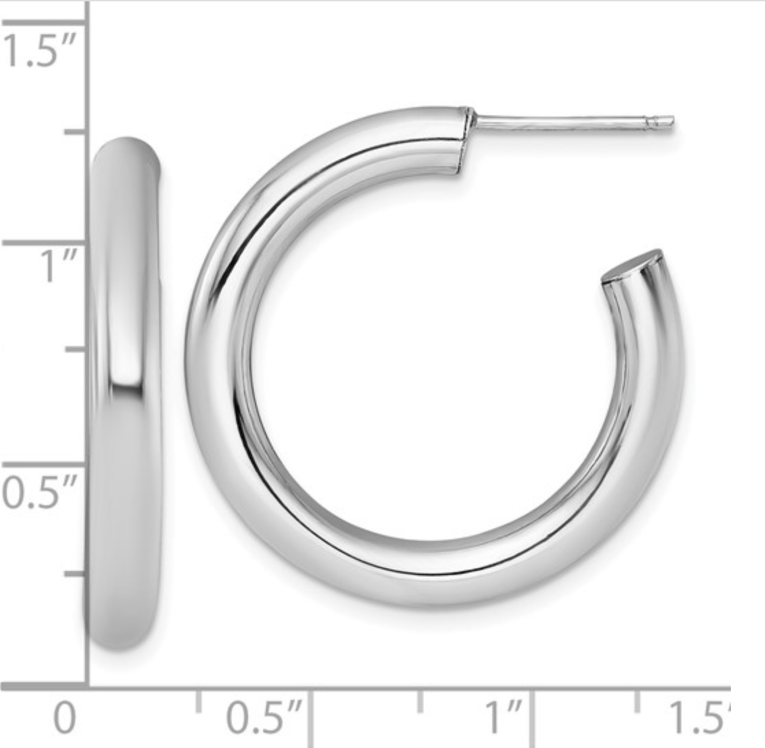 Gold Polished C-hoop Earring