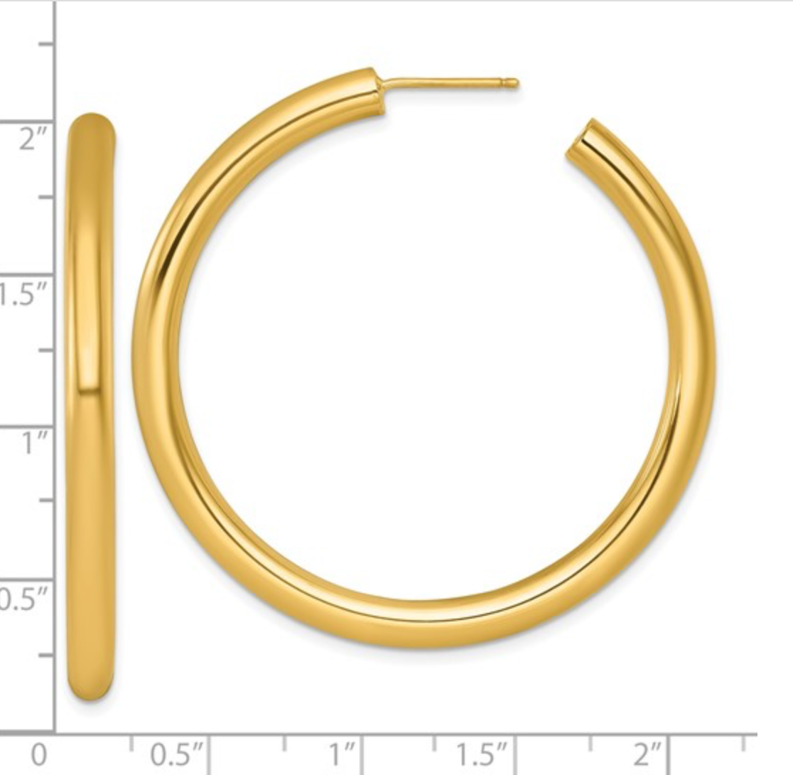 Gold Polished C-hoop Earring