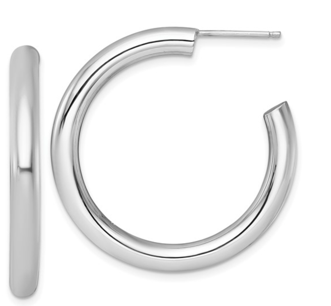 Gold Polished C-hoop Earring