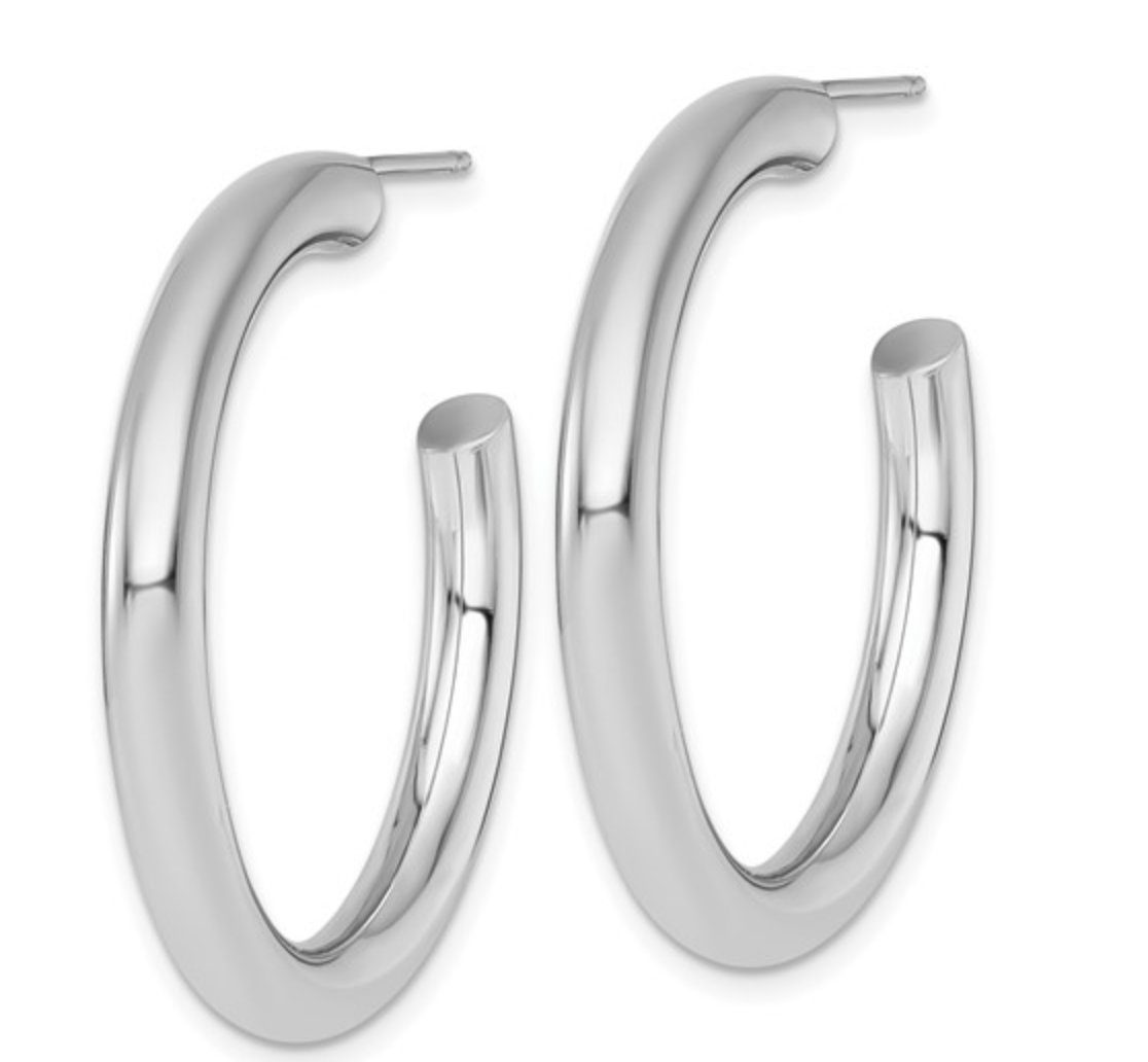 Gold Polished C-hoop Earring