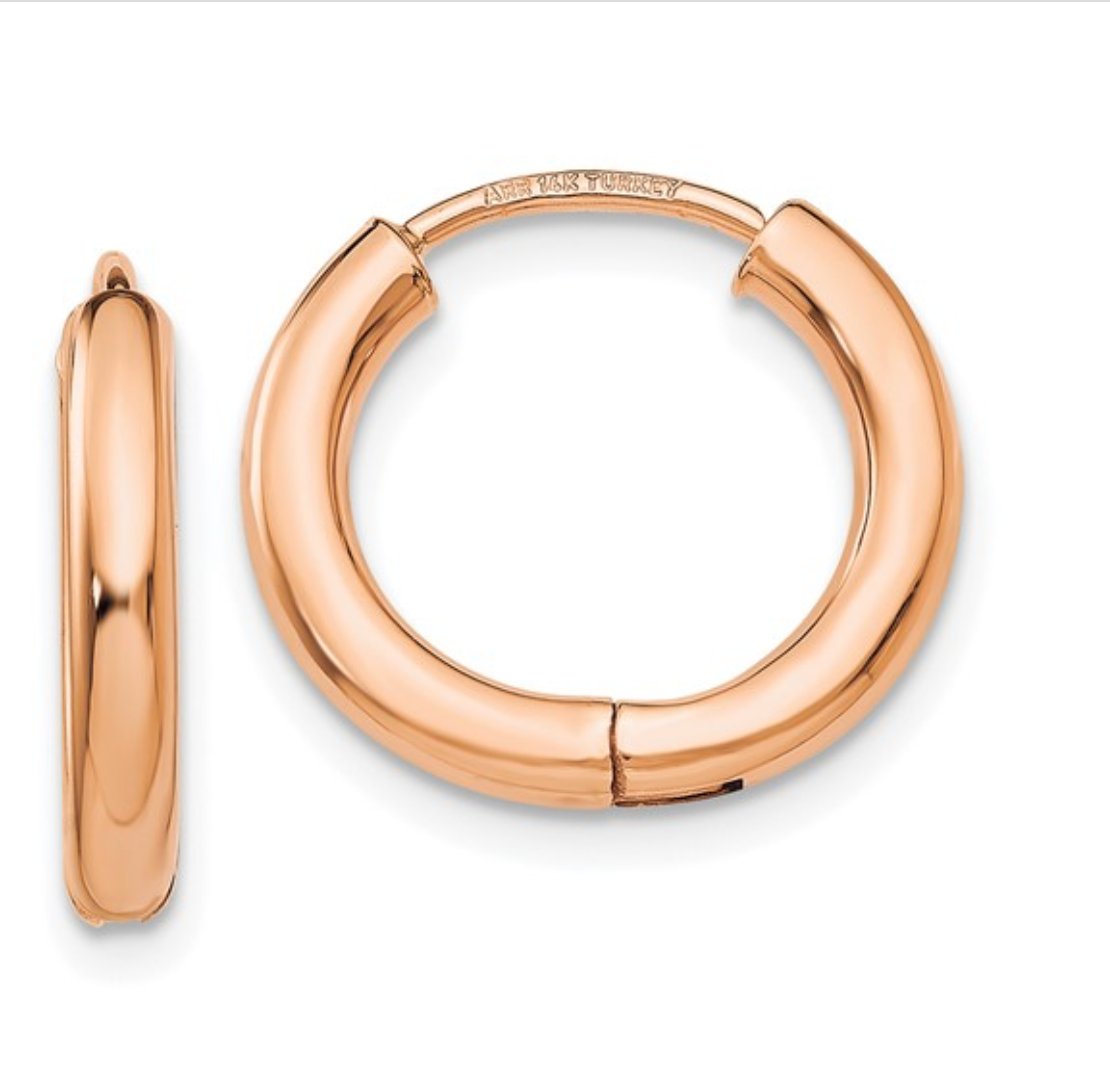 Gold Hinged Hoop Earring
