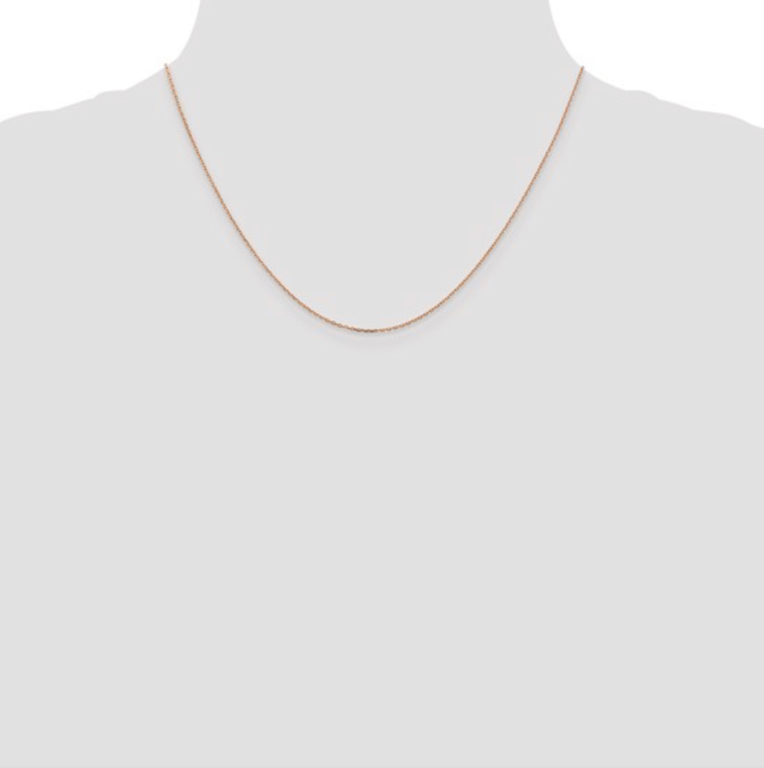 14K & 10K Gold Diamond-Cut Forzantine Cable Chain Necklace – Lobster Clasp