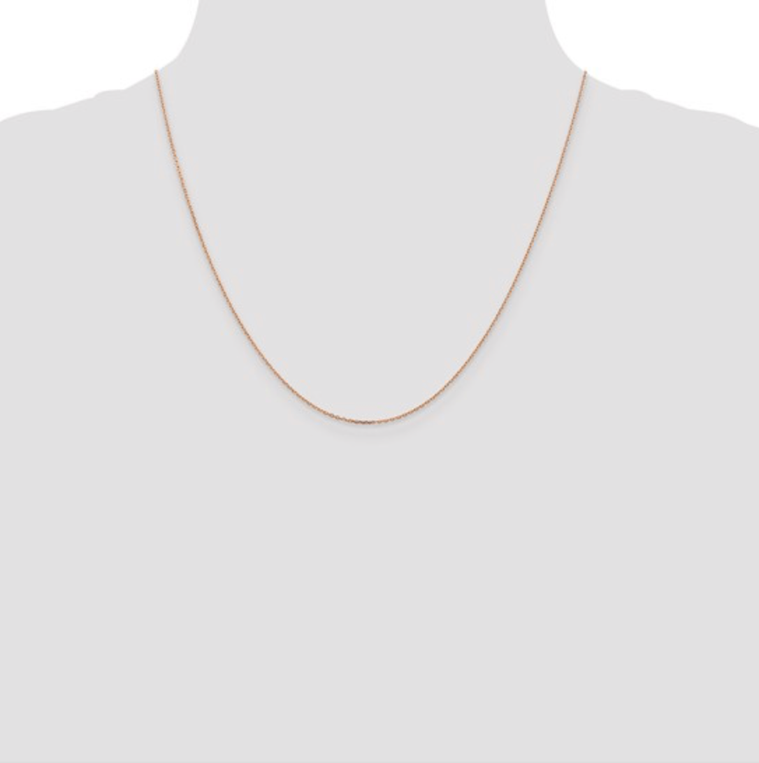 14K & 10K Gold Diamond-Cut Forzantine Cable Chain Necklace – Lobster Clasp