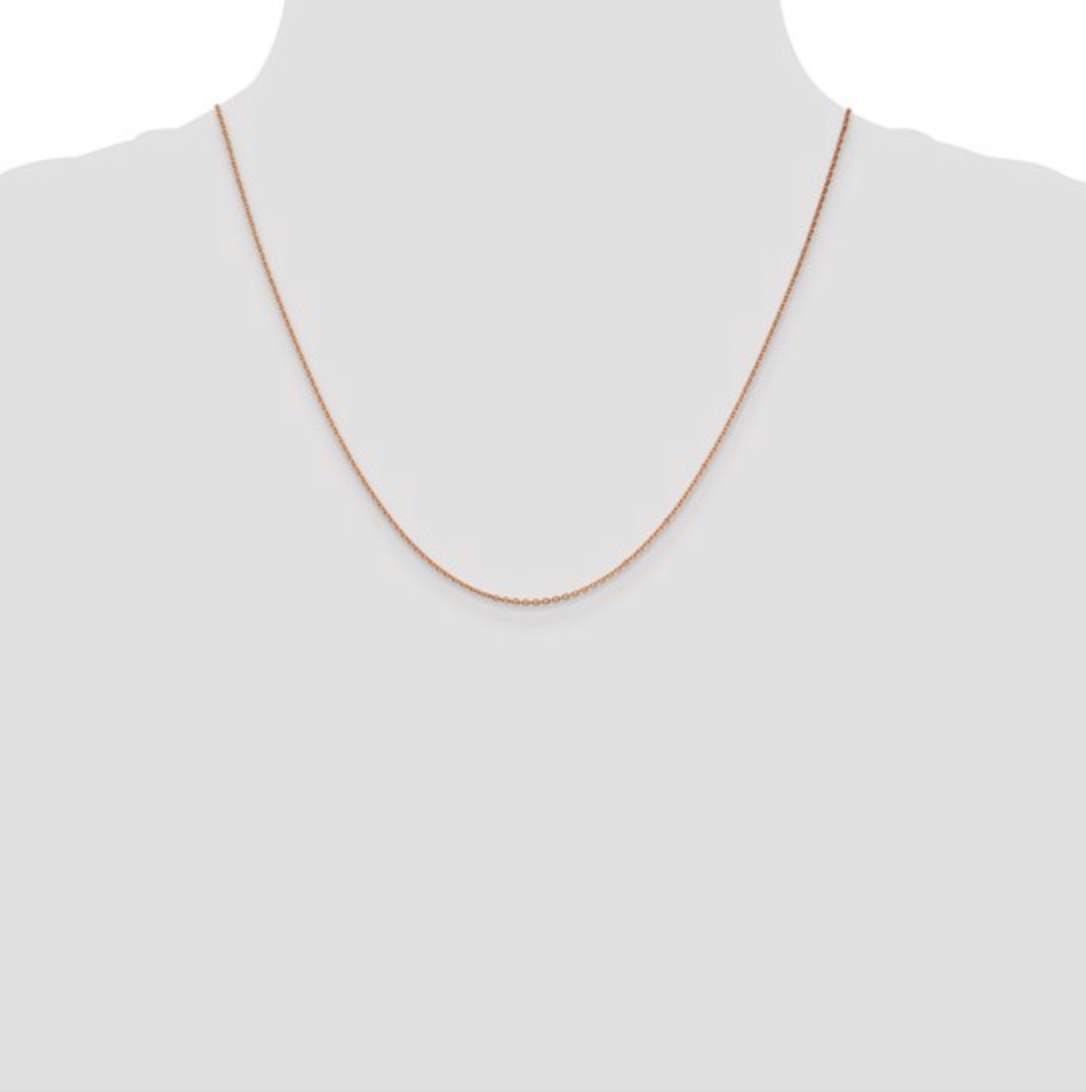 14K & 10K Gold Diamond-Cut Forzantine Cable Chain Necklace – Lobster Clasp