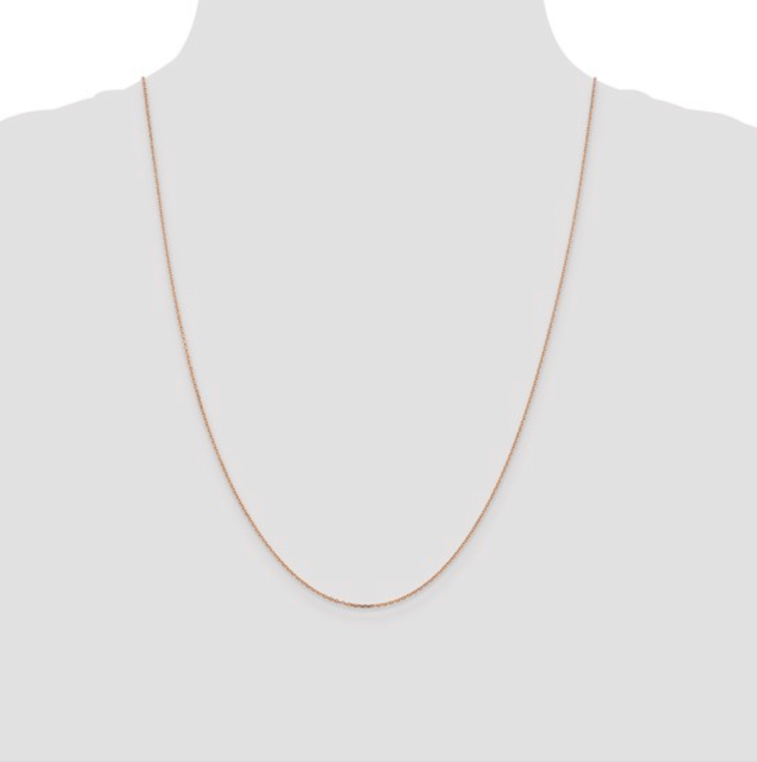 14K & 10K Gold Diamond-Cut Forzantine Cable Chain Necklace – Lobster Clasp