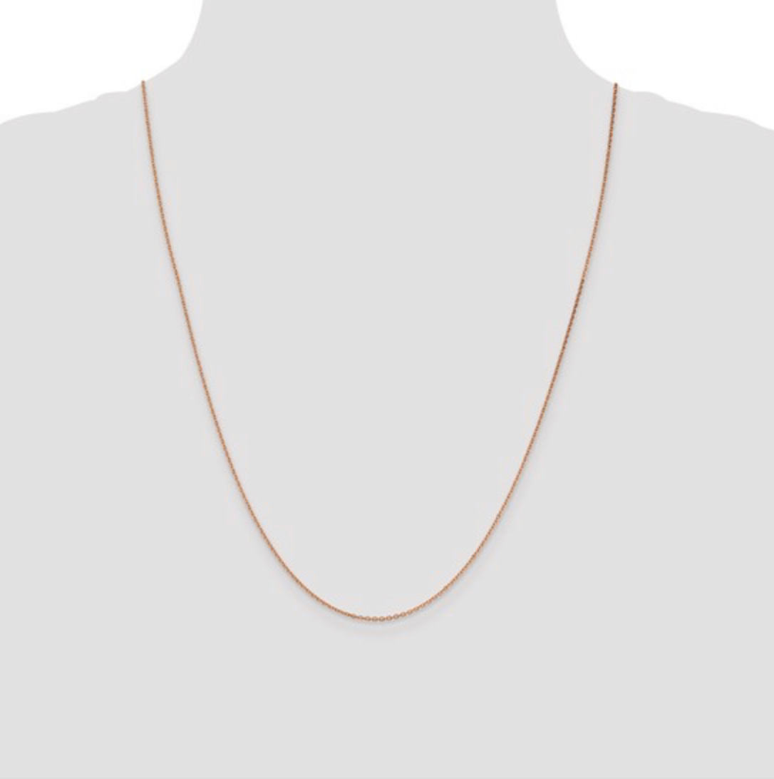 14K & 10K Gold Diamond-Cut Forzantine Cable Chain Necklace – Lobster Clasp