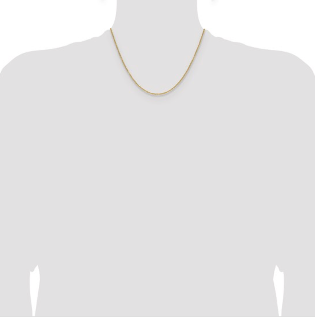 14K & 10K Gold Diamond-Cut Forzantine Cable Chain Necklace – Lobster Clasp