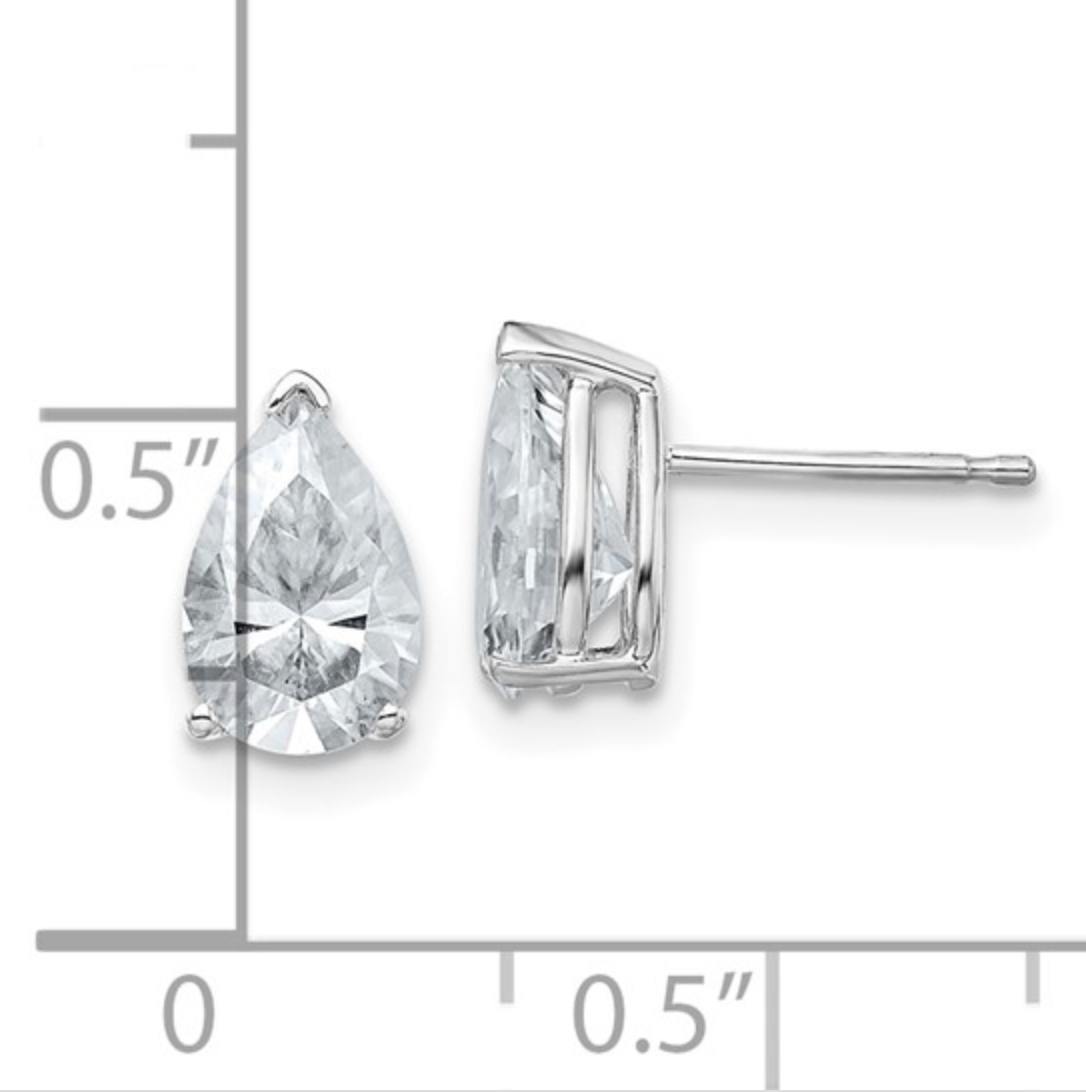 Moissanite 3-Prong Basket Post Earring
