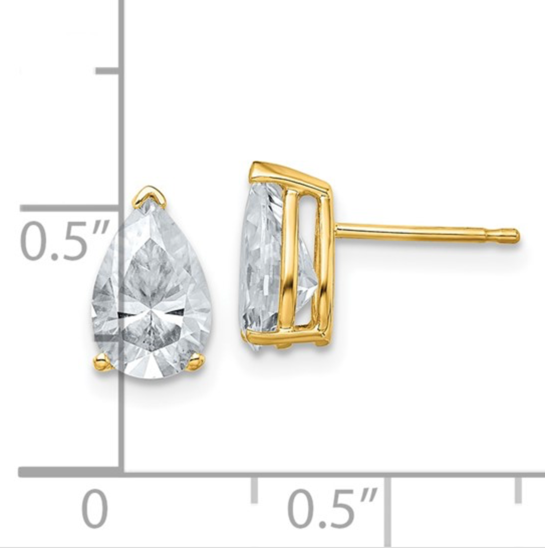 Moissanite 3-Prong Basket Post Earring