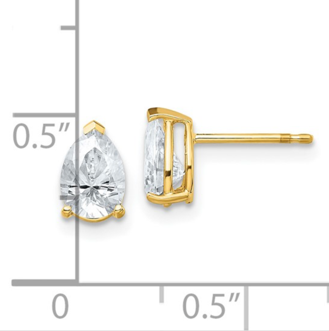 Moissanite 3-Prong Basket Post Earring
