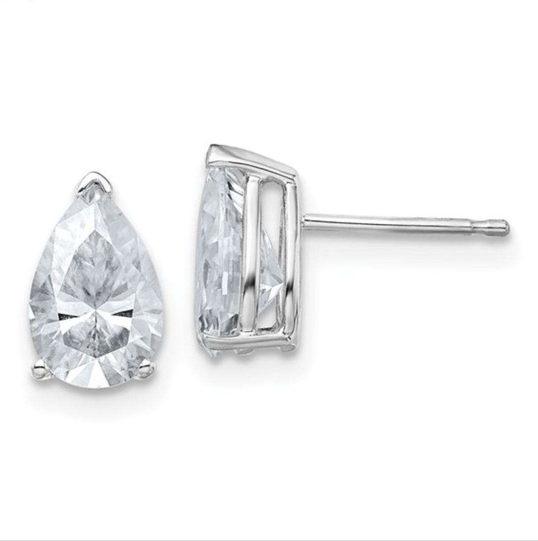 Moissanite 3-Prong Basket Post Earring