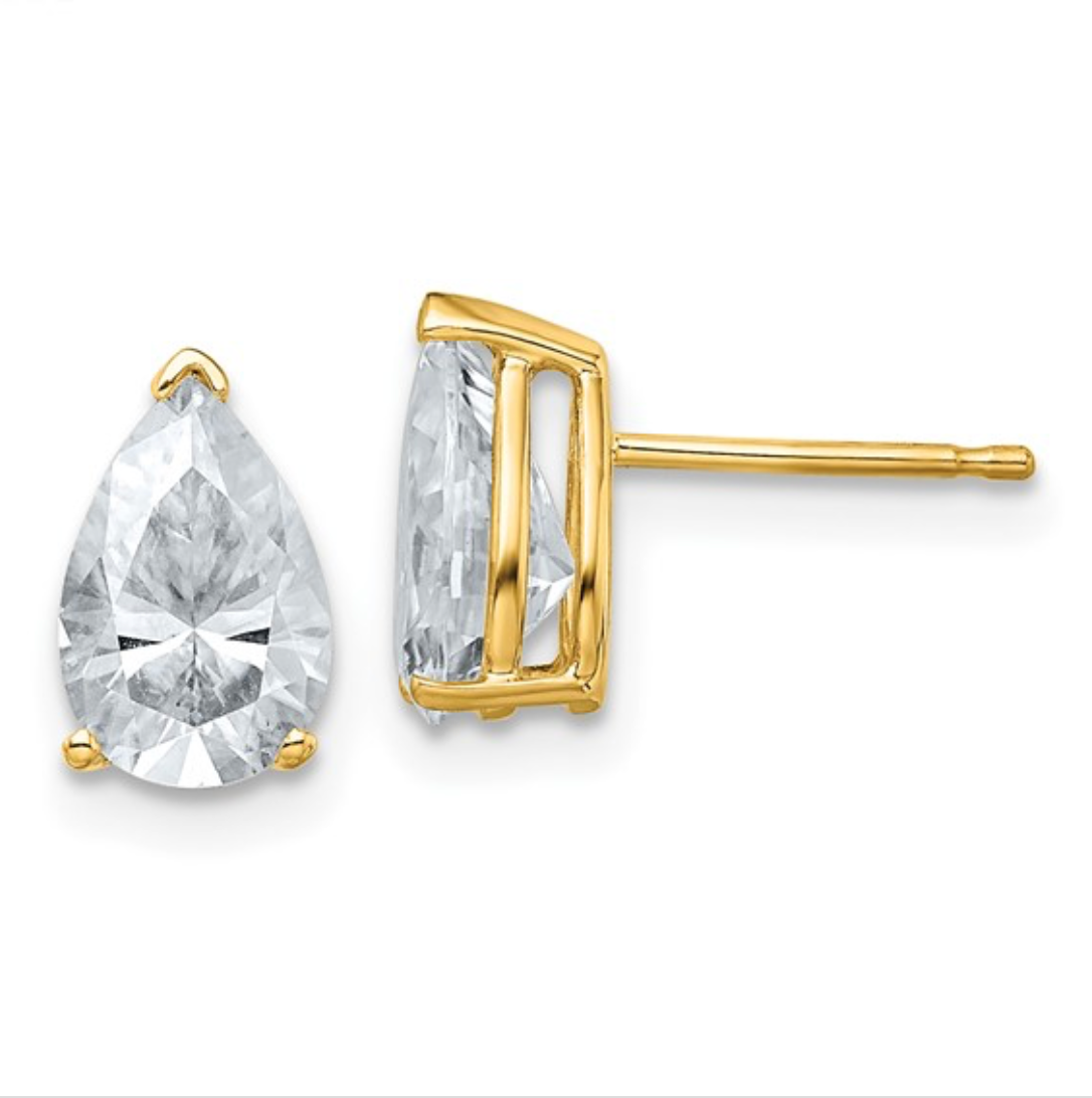 Moissanite 3-Prong Basket Post Earring