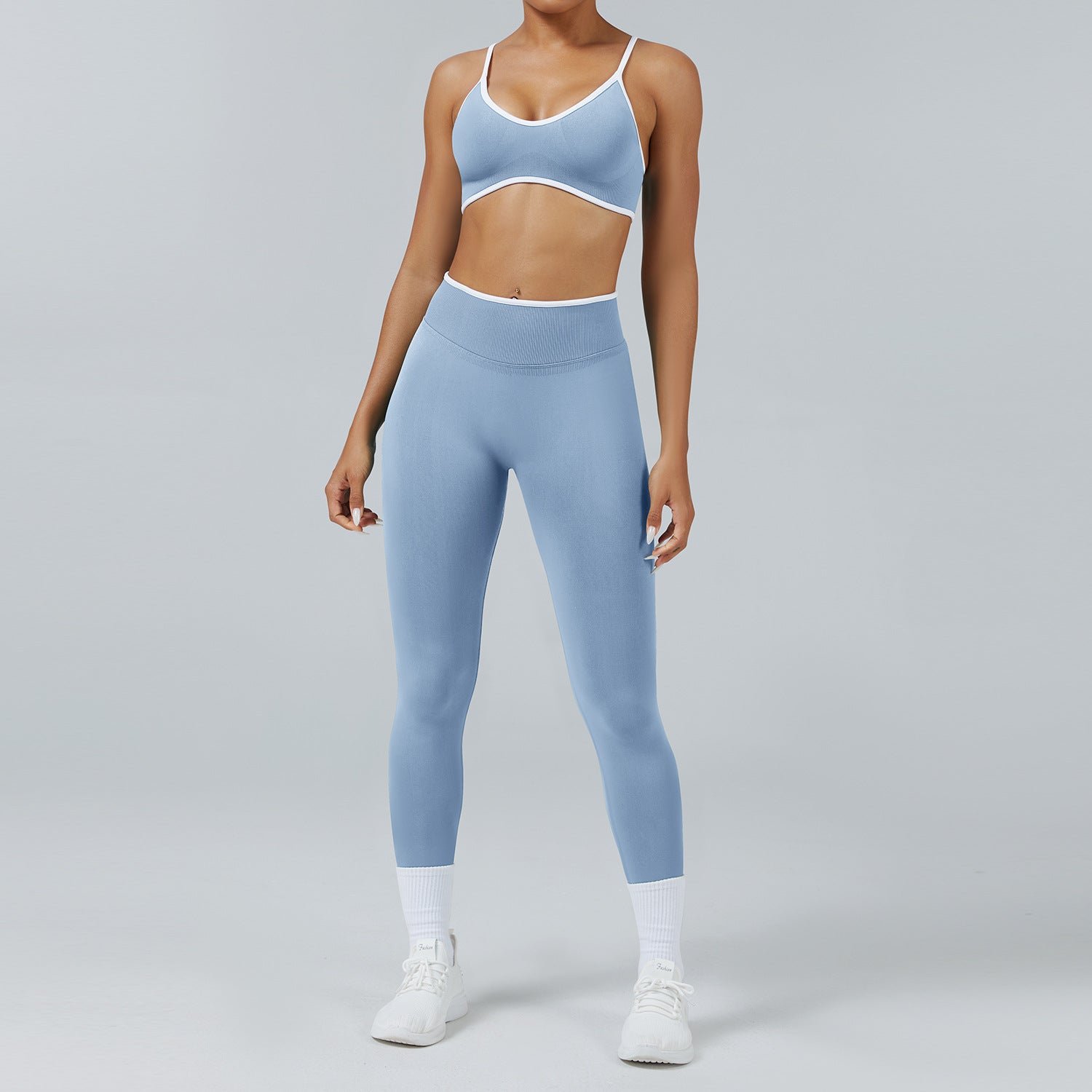 Seamless Back Support Quick Dry Running Yoga Fitness Apparel Set