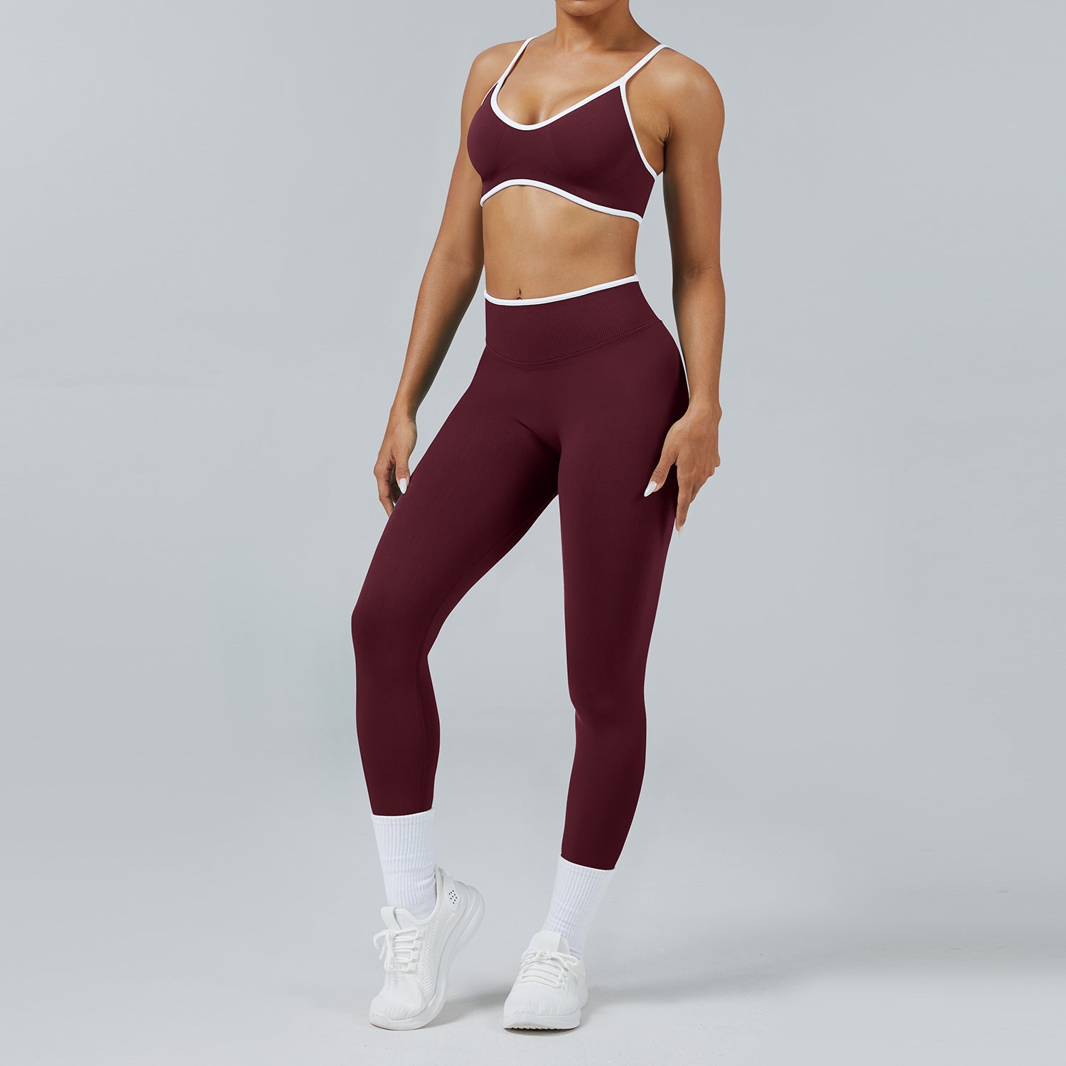 Seamless Back Support Quick Dry Running Yoga Fitness Apparel Set