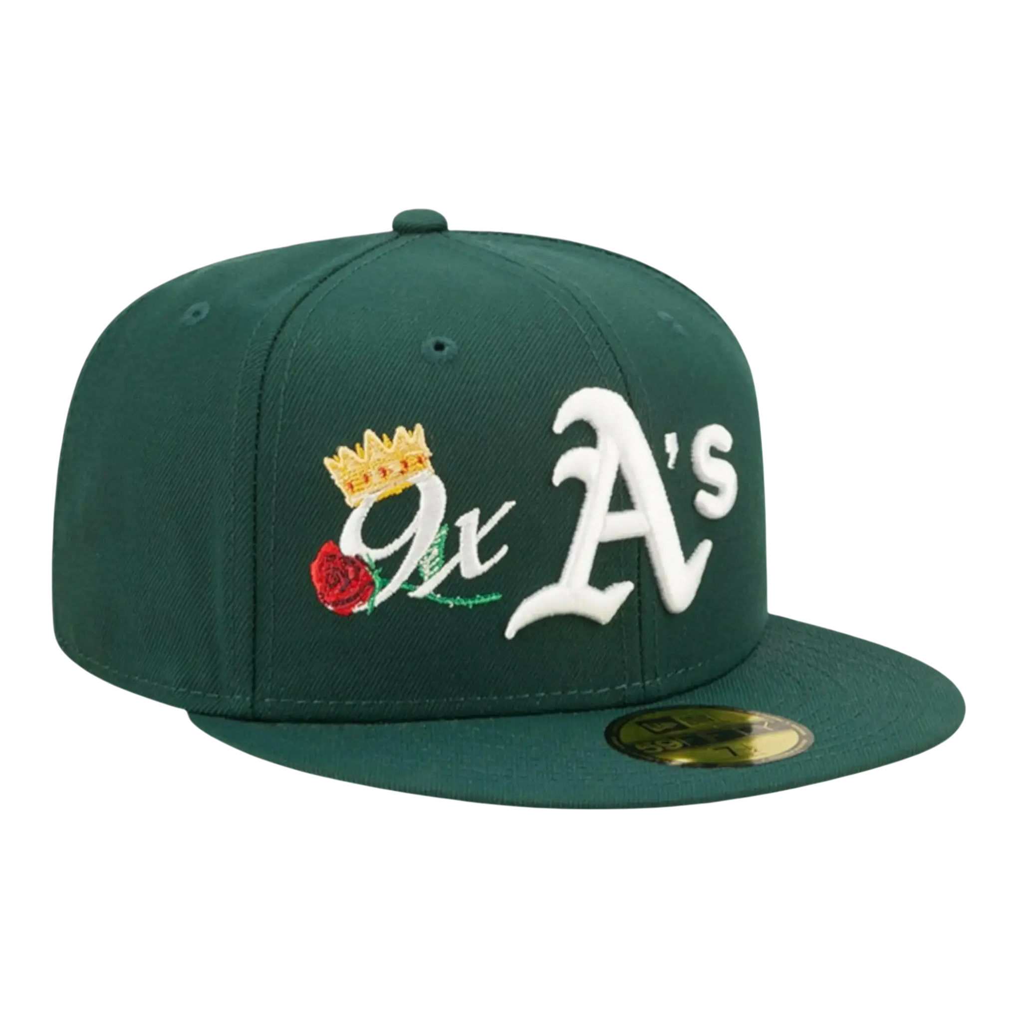 New Era Oakland Athletics Crown Champs WS Men Fitted Hat Green