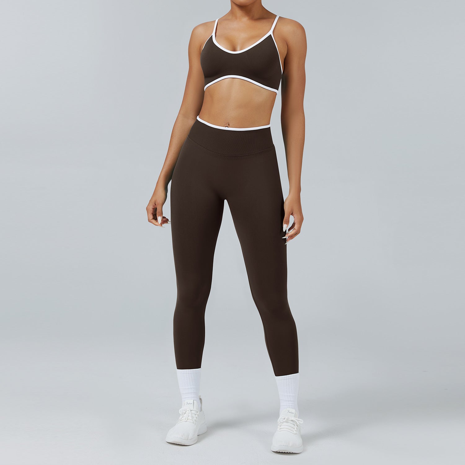 Seamless Back Support Quick Dry Running Yoga Fitness Apparel Set