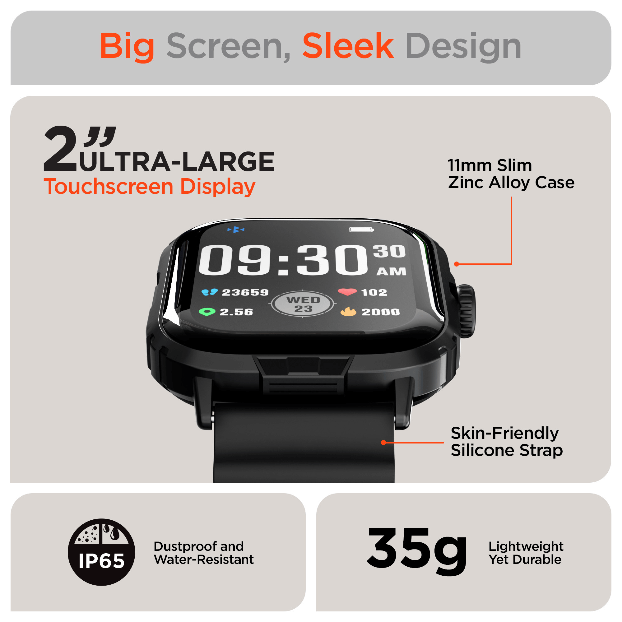 HyperGear FIT X2 Smartwatch and Fitness Tracker